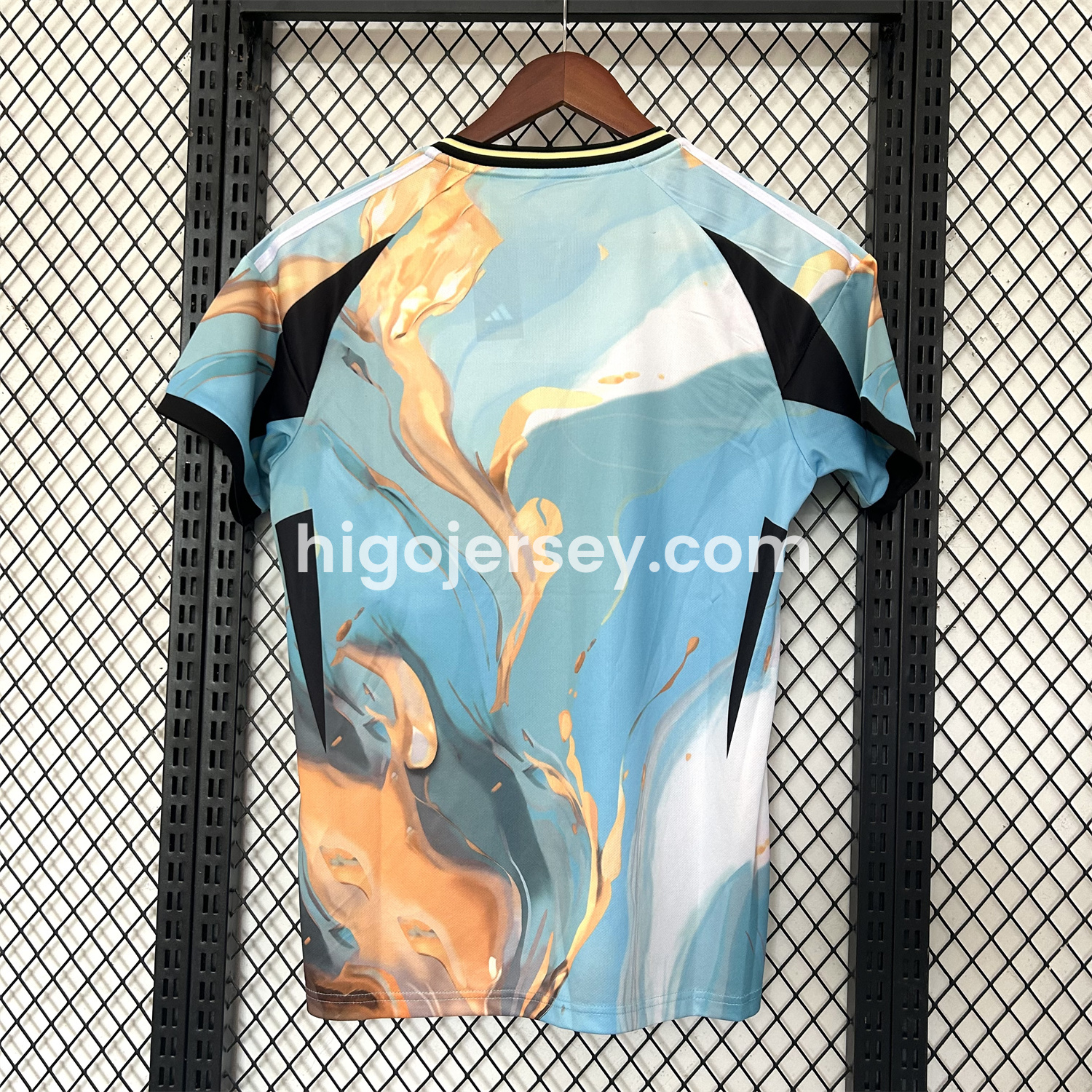 Higojerseys-Argentina 25-26 Blue and Gold Marble Pattern Special Jersey - Fans Version
