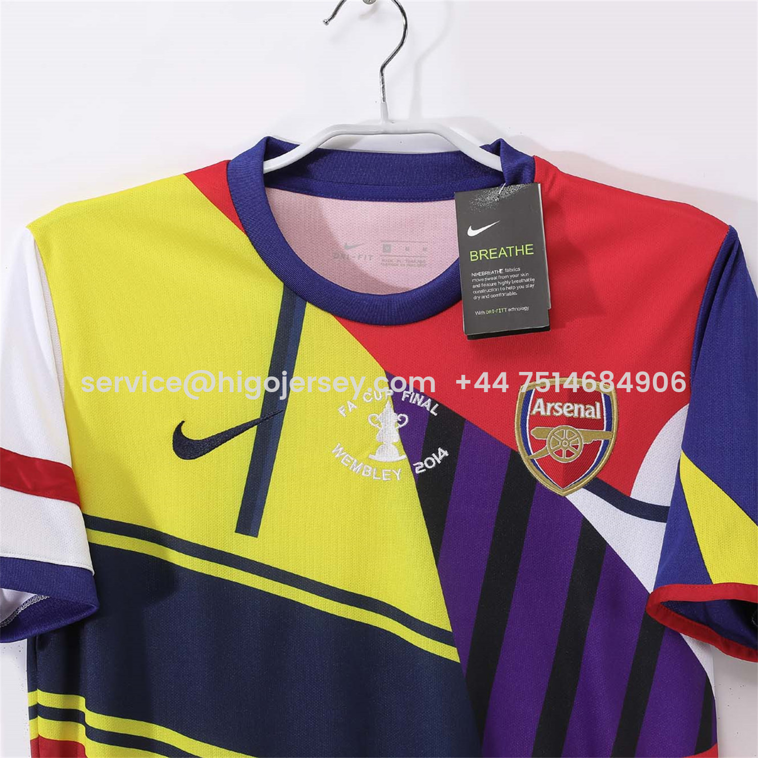 Higojerseys-Retro Arsenal 2014 FA CUP Trophy Commemorative Jersey