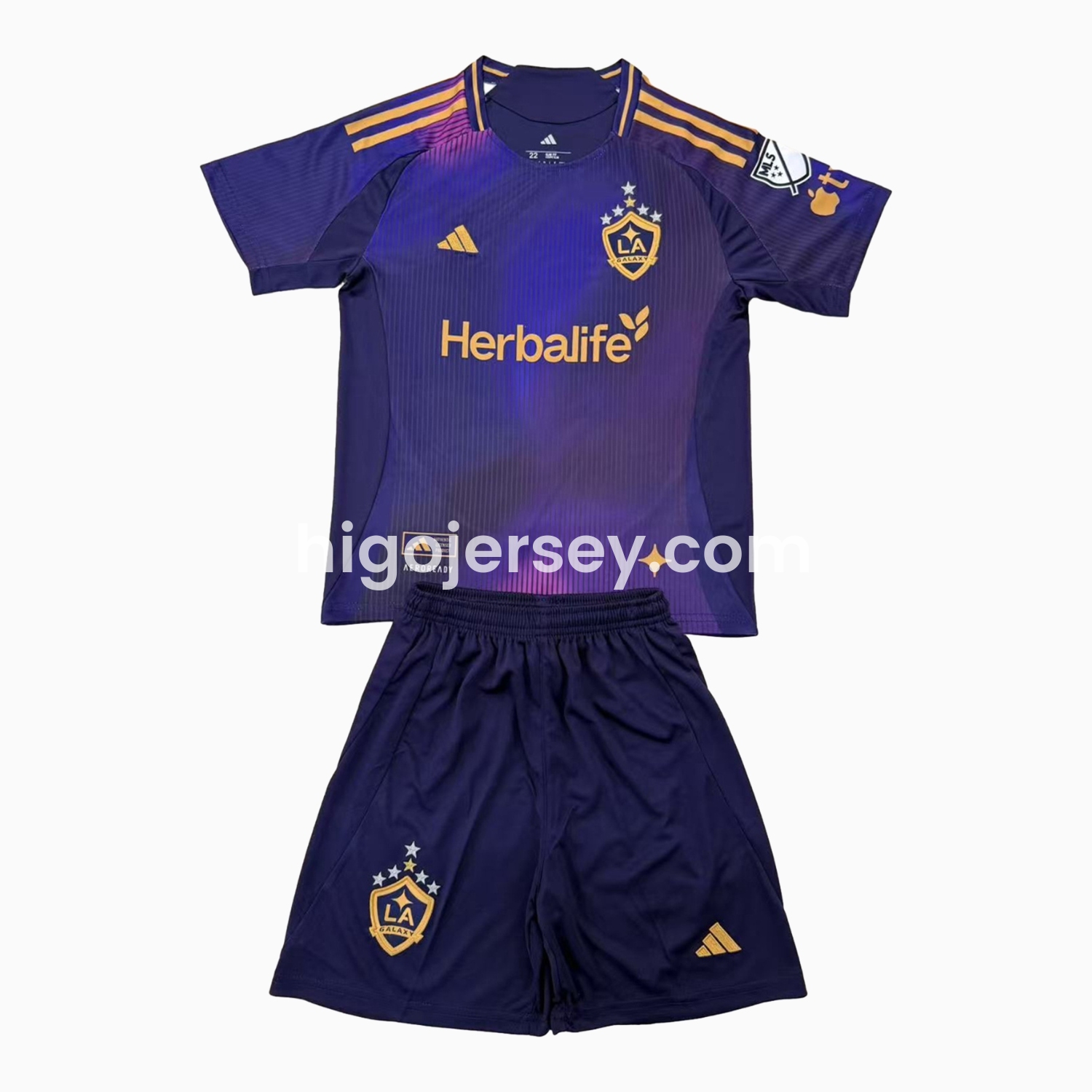 Higojerseys-LA Galaxy 2025 Away Men's Adult Jersey Set - Fans Version