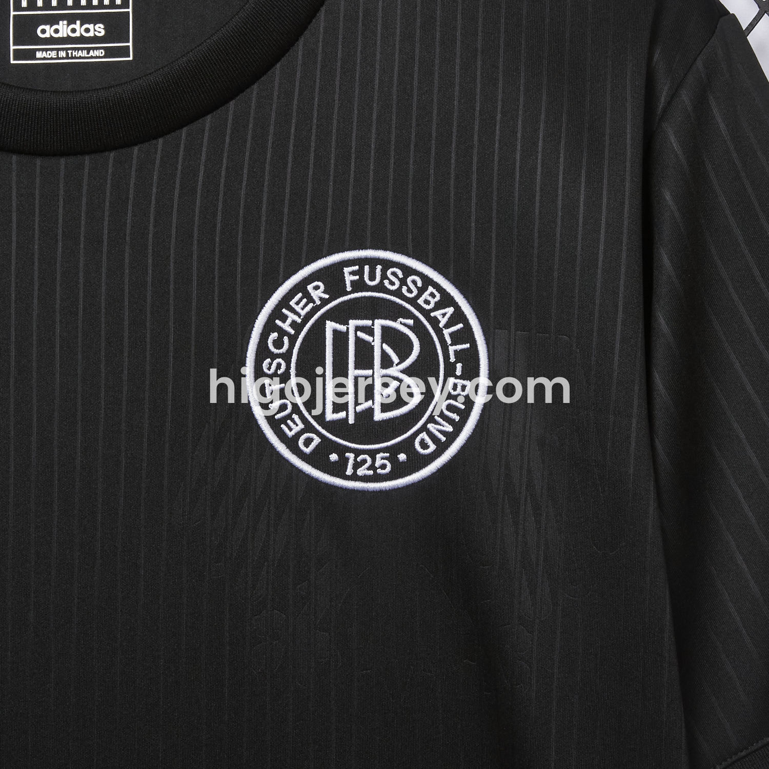 Higojerseys-Germany 2025 Black 125-Year Anniversary Commemorative Edition Jersey - Fans Version