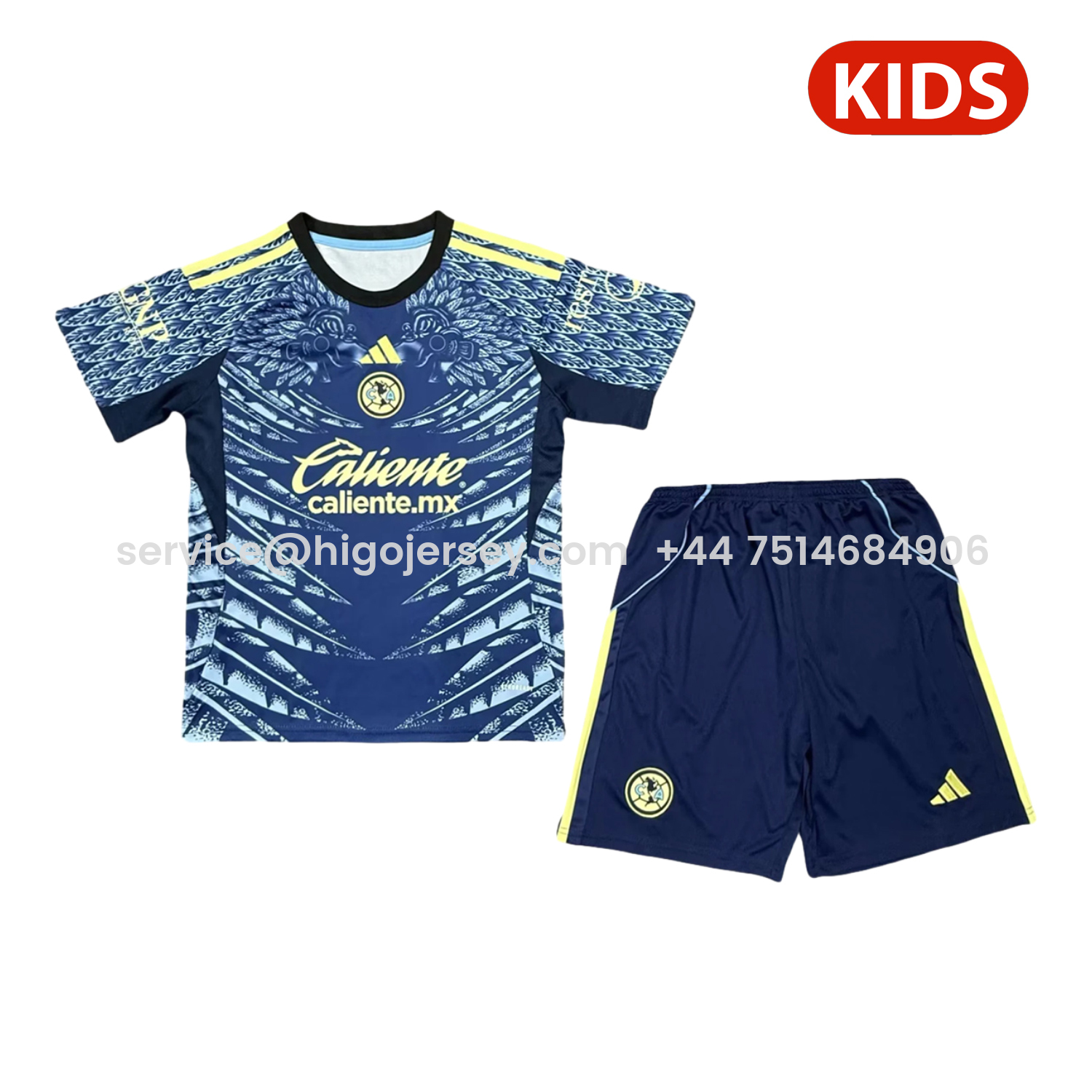 Higojerseys-Club América 25-26 Away Kids Kit