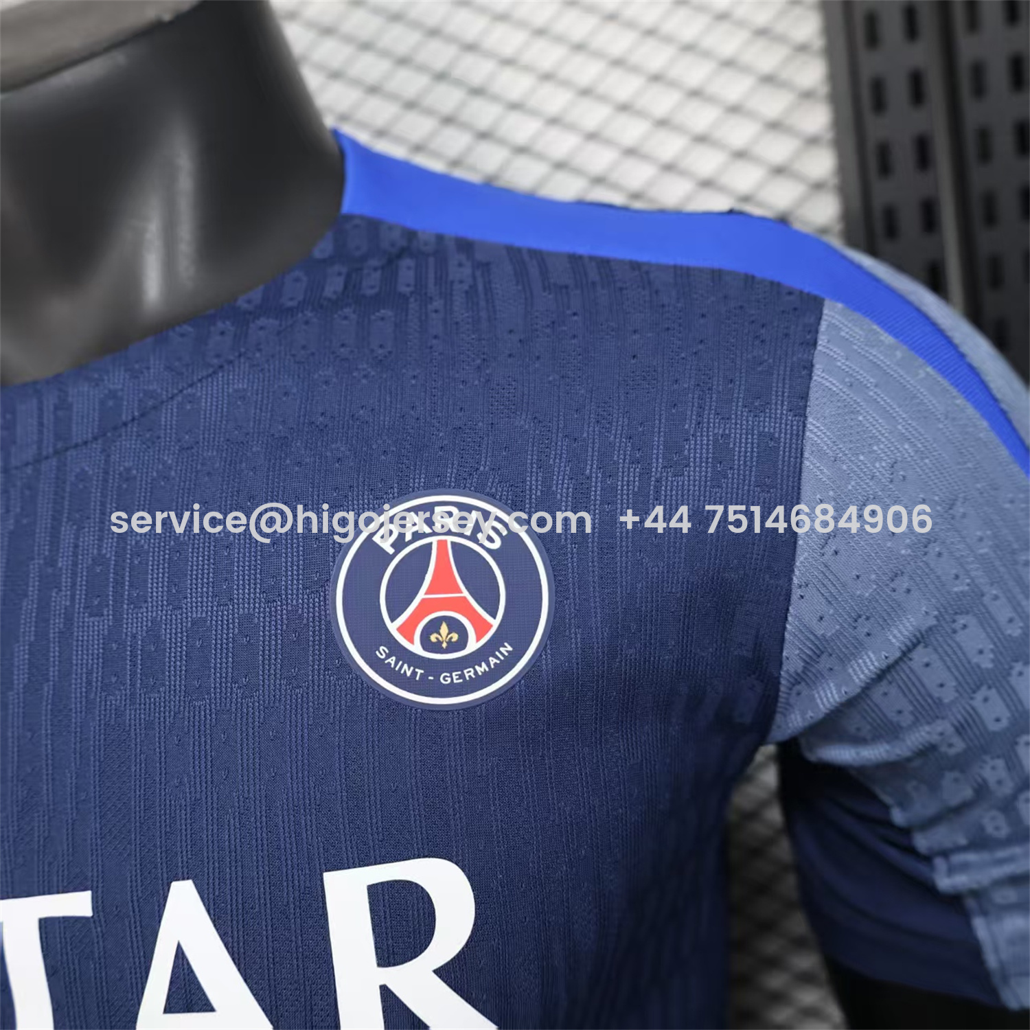 Higojerseys-Paris Saint-Germain PSG Blue & Grey Special Jersey - Player Version