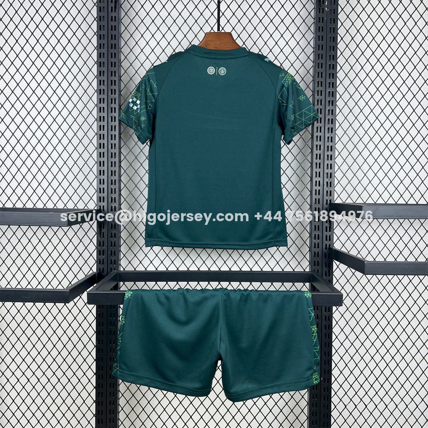 Higojerseys-Manchester City 25-26 Fourth Green Kids Kit
