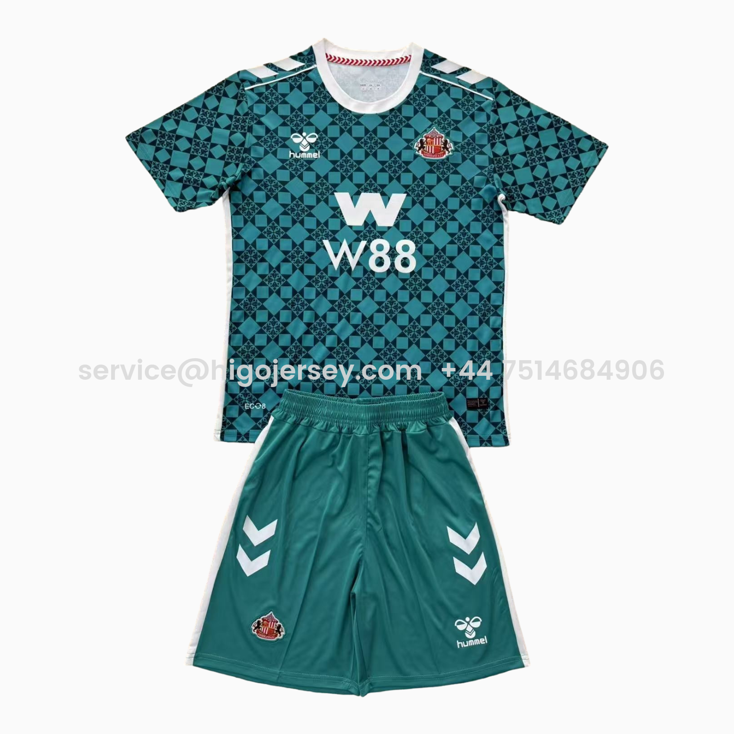 Higojerseys-Sunderland 25-26 Green Goalkeeper Men's Adult Jersey Set - Fans Version