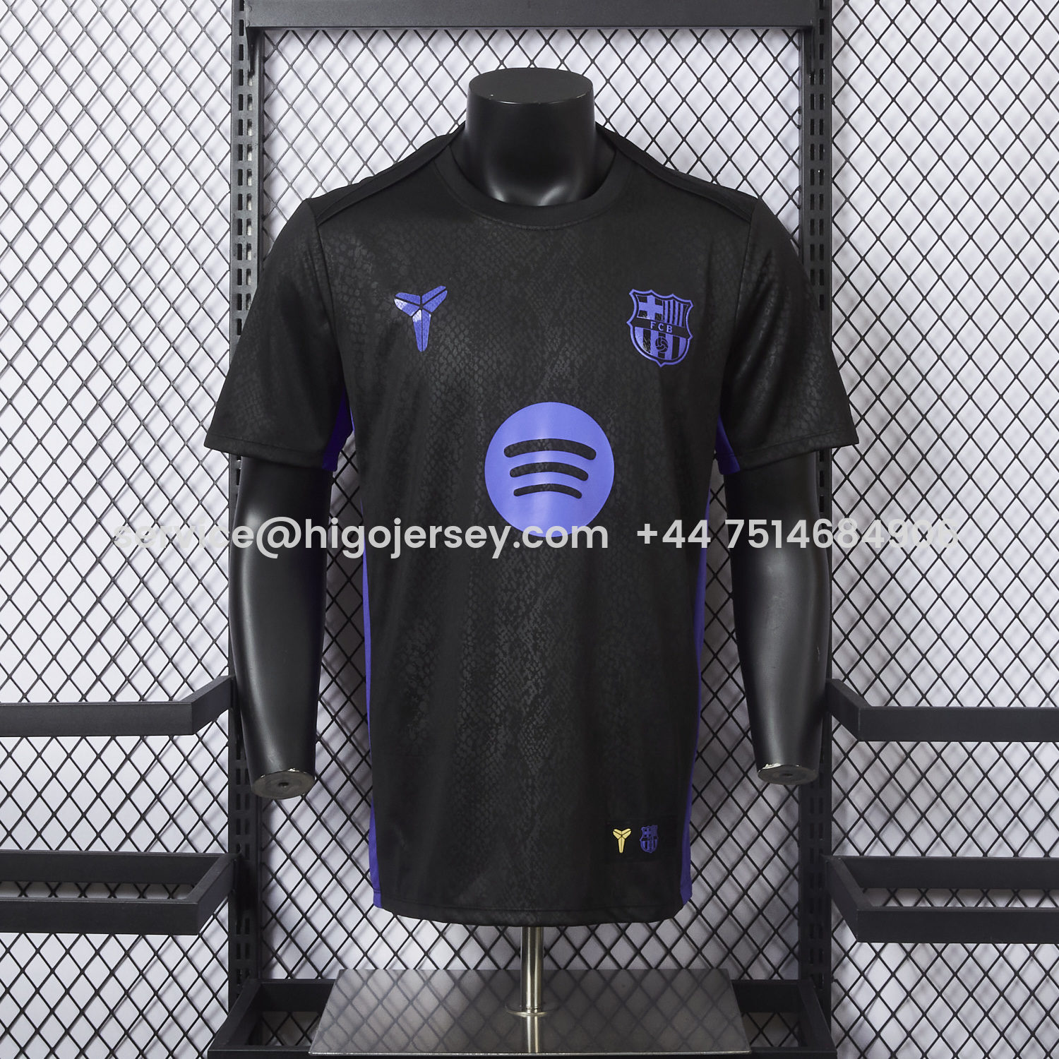 Higojerseys-Barcelona X KB 25-26 Black And Purple Special Jersey - Player Version