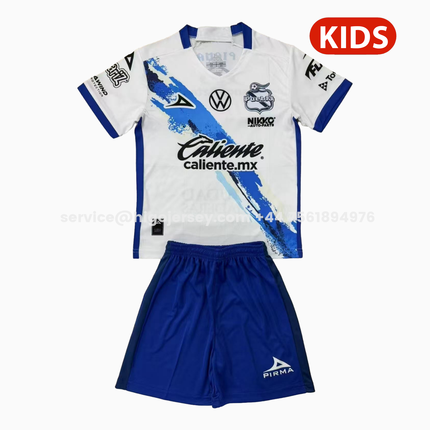 Higojerseys-Club Puebla 25-26 Home Kids Kit
