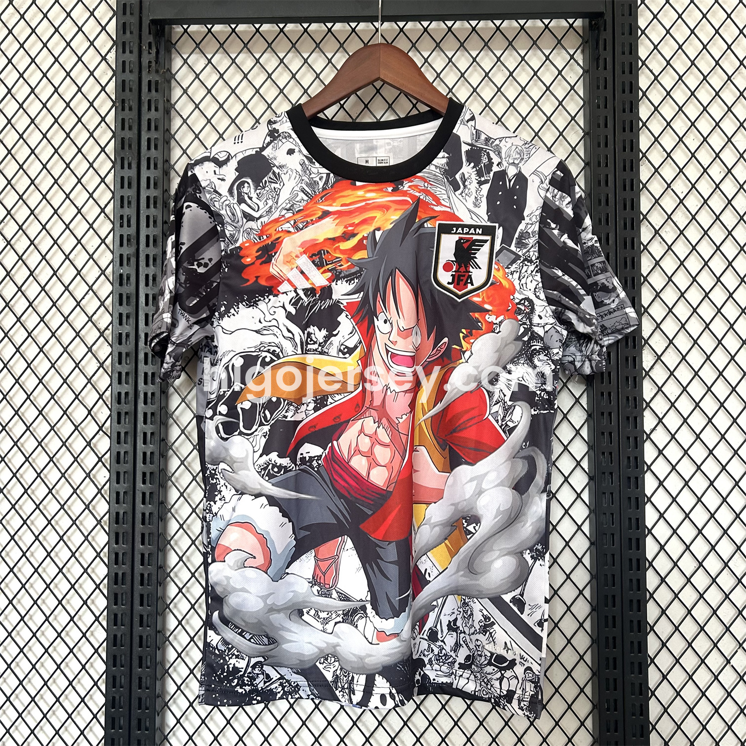 Higojerseys-Japan 25-26 One Piece Luffy Flame Fist Special Edition Jersey - Fans Version