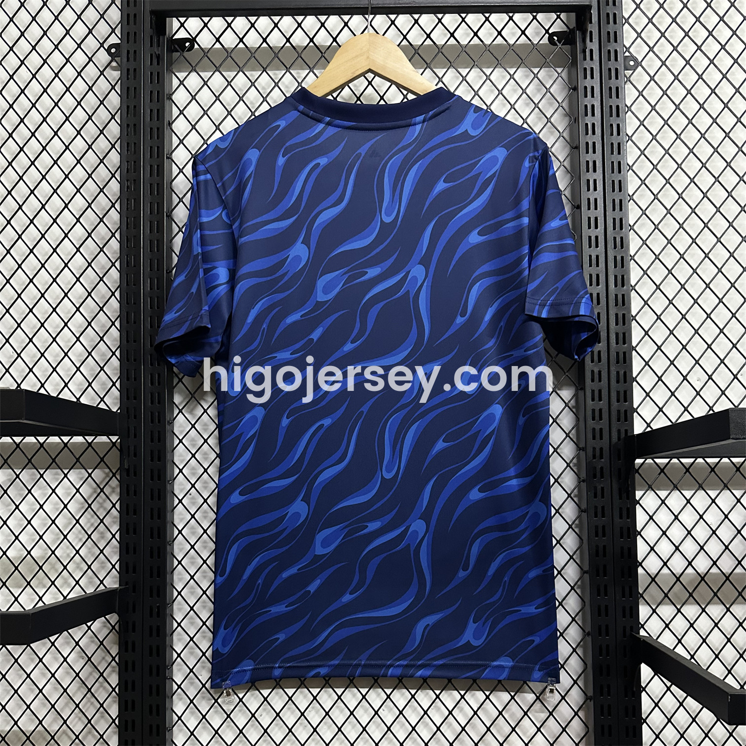 Higojerseys-Real Madrid 24-25 Blue Black Ripple Special Edition Jersey - Fans Version