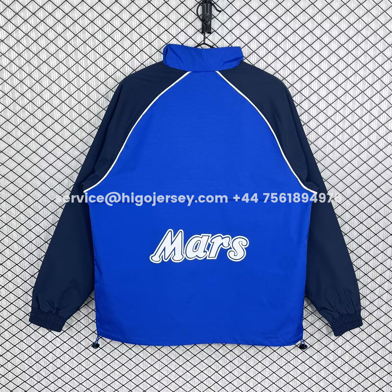 Higojerseys-Retro Napoli 1989-90 Blue And Black Windbreaker
