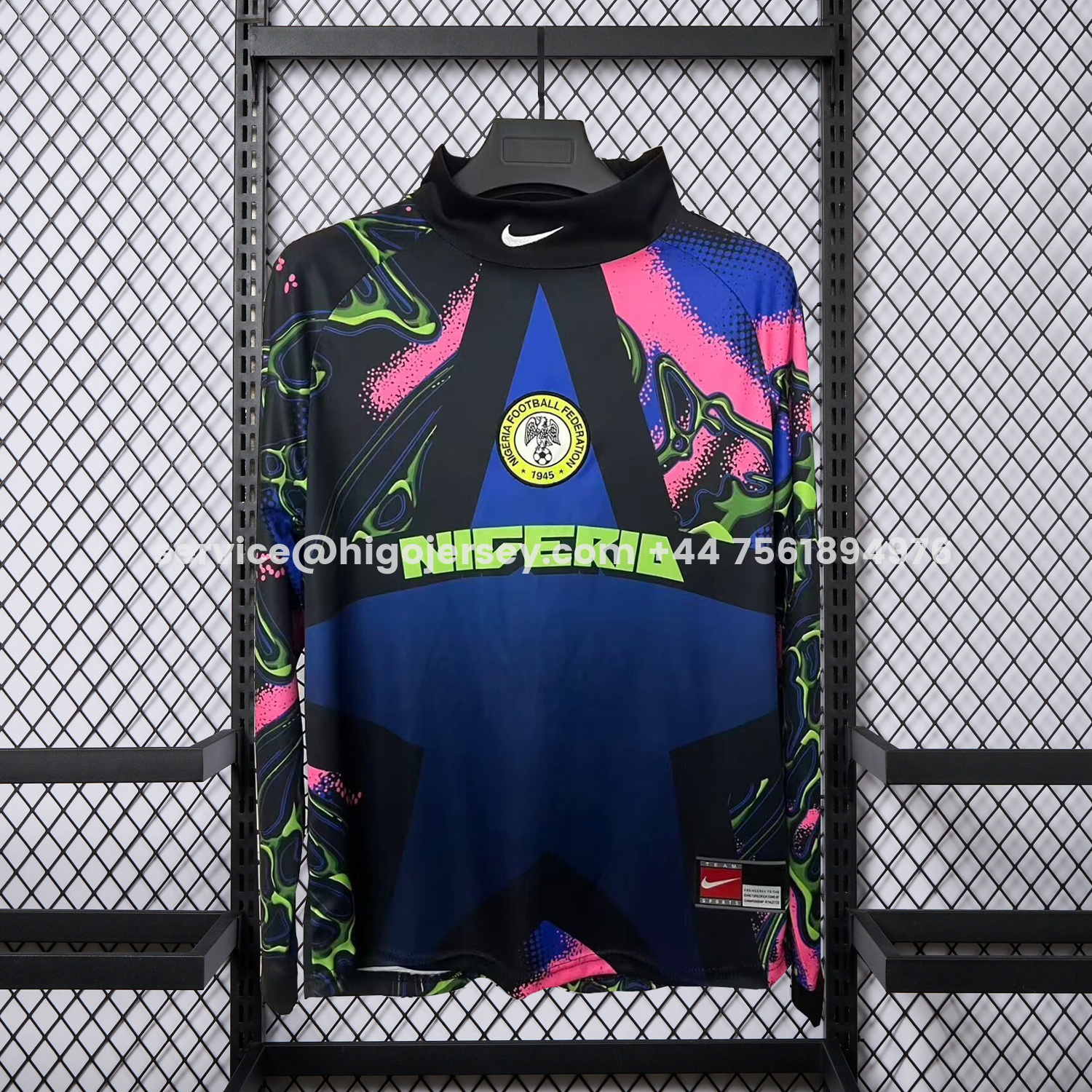 Higojerseys-Nigeria 2026 Hollywood Goalkeeper Special Long Sleeves Jersey - Fans Version