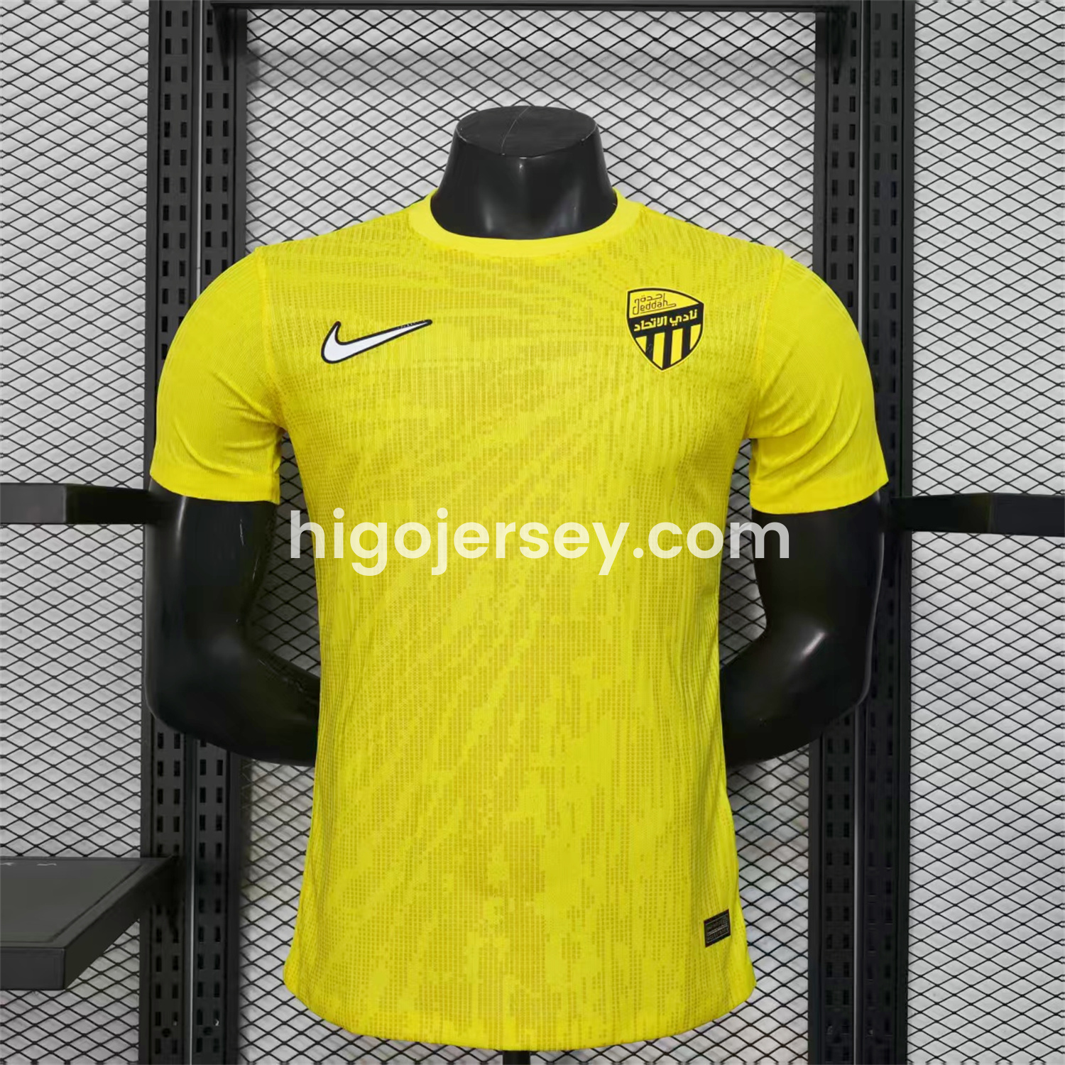 Higojerseys-Al Ittihad Jeddah United 24-25 Pre-Match Yellow Jersey - Player Version