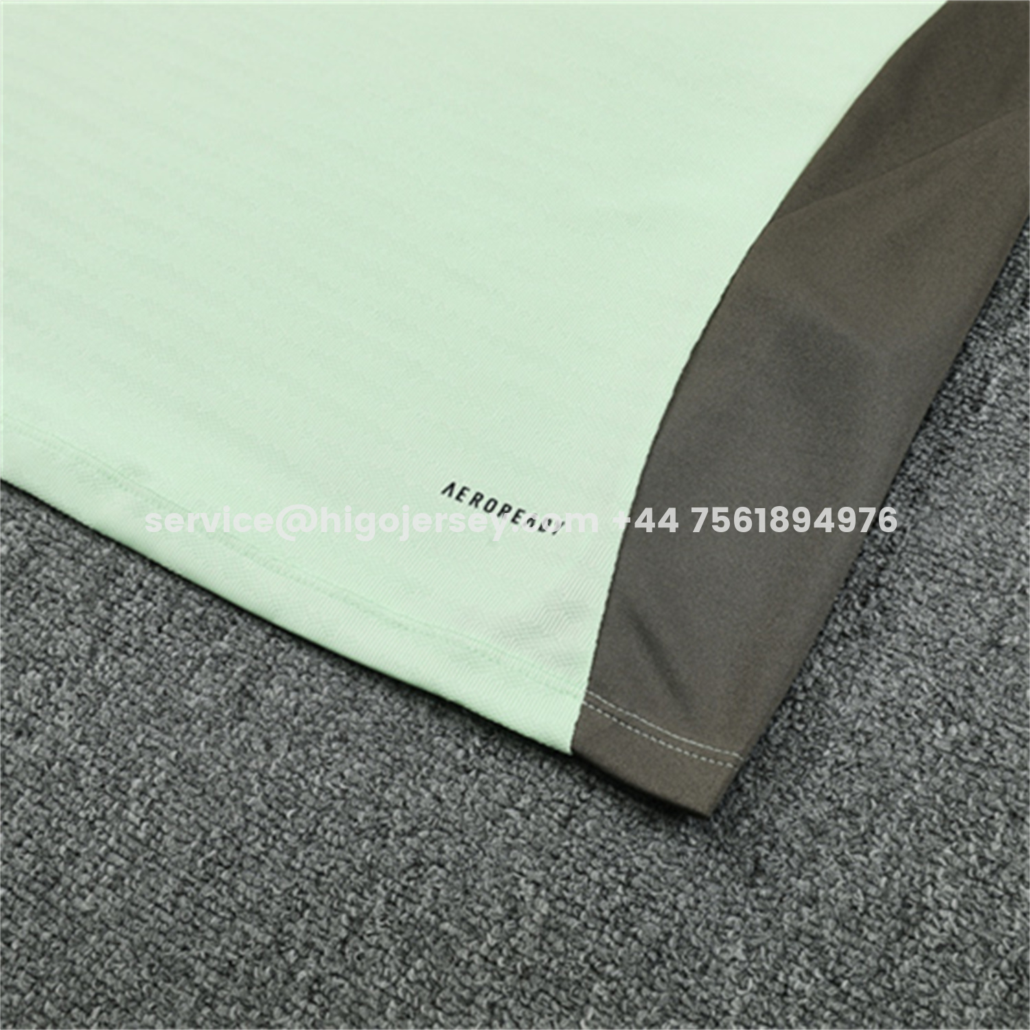 Higojerseys-Real Madrid 25-26 Long Sleeve Training Set - Player Version - Light Green Top and Khaki Pants