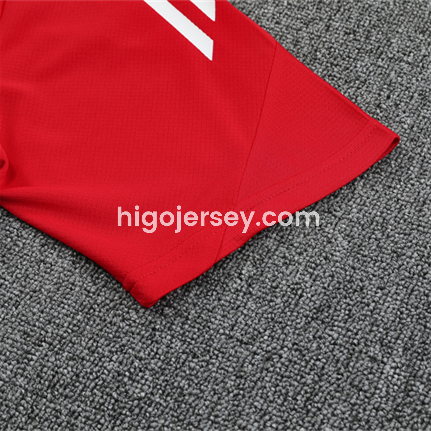 Higojerseys-Manchester United 25-26 Kid Short-Sleeve Training Set - Red Top & Black Shorts