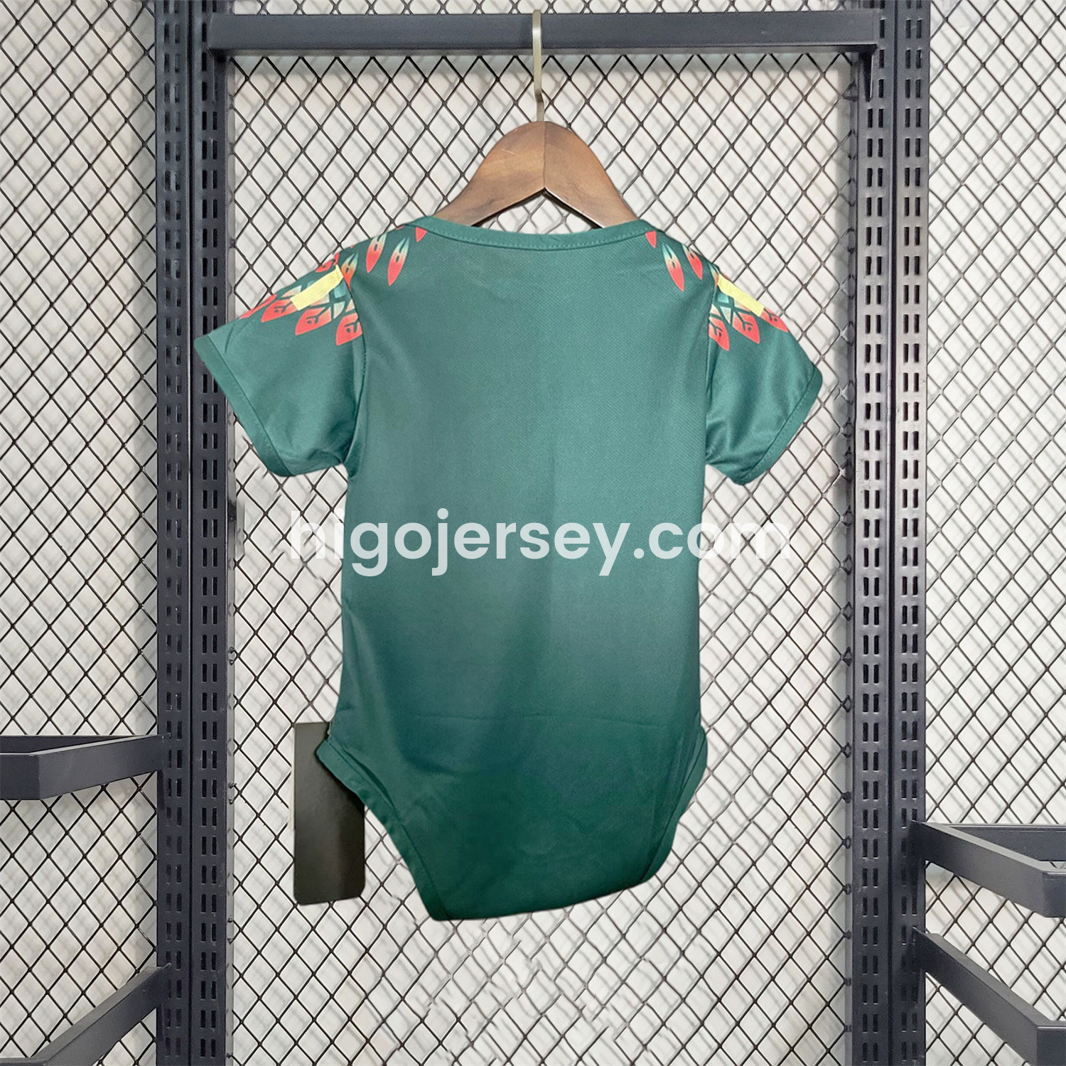 Higojerseys-Mexico 2025 Gold Cup Golden Eagle Green Baby Crawling Suit