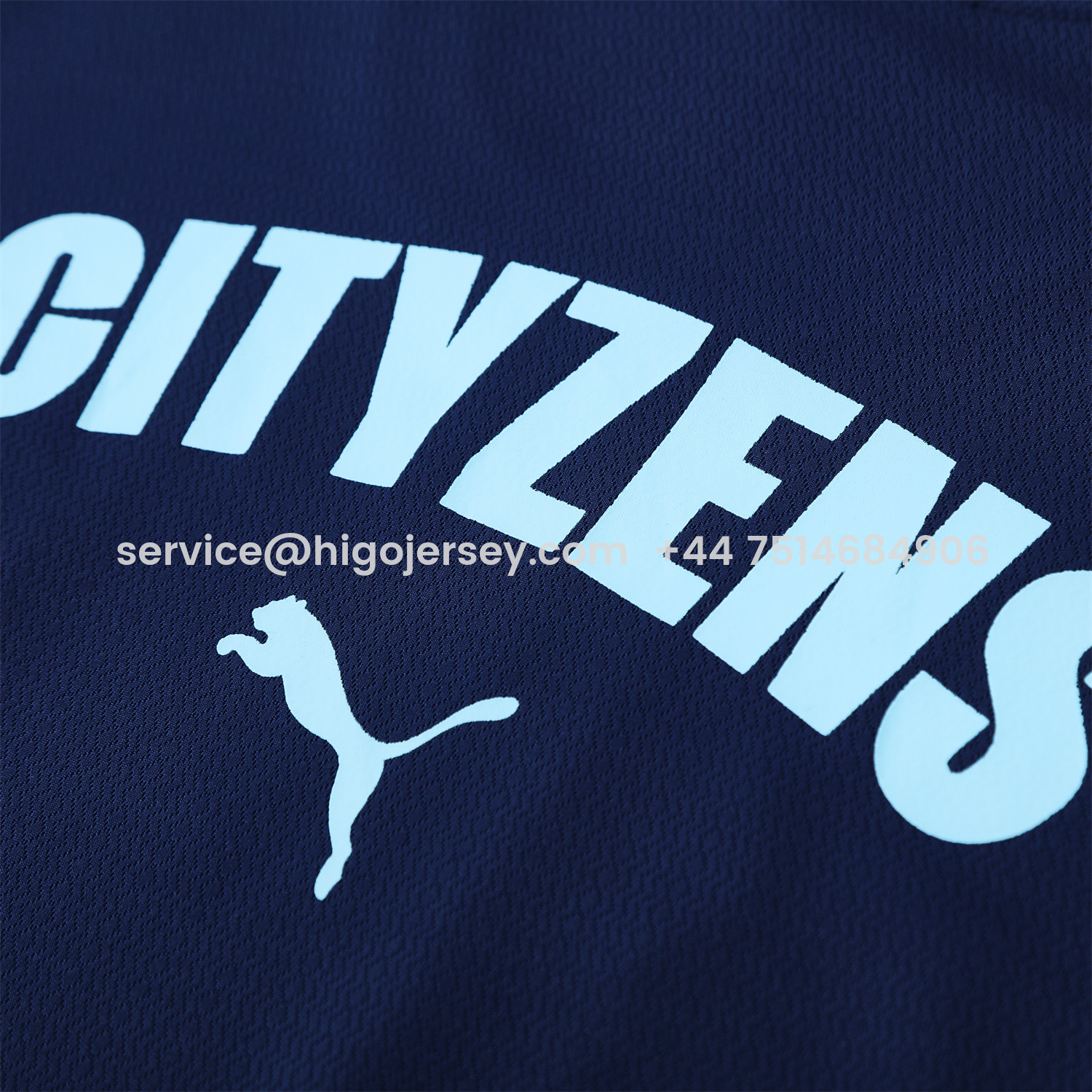 Higojerseys-Manchester City 25-26 Short-Sleeve Training Set - Deep Blue Top & Deep Blue Shorts