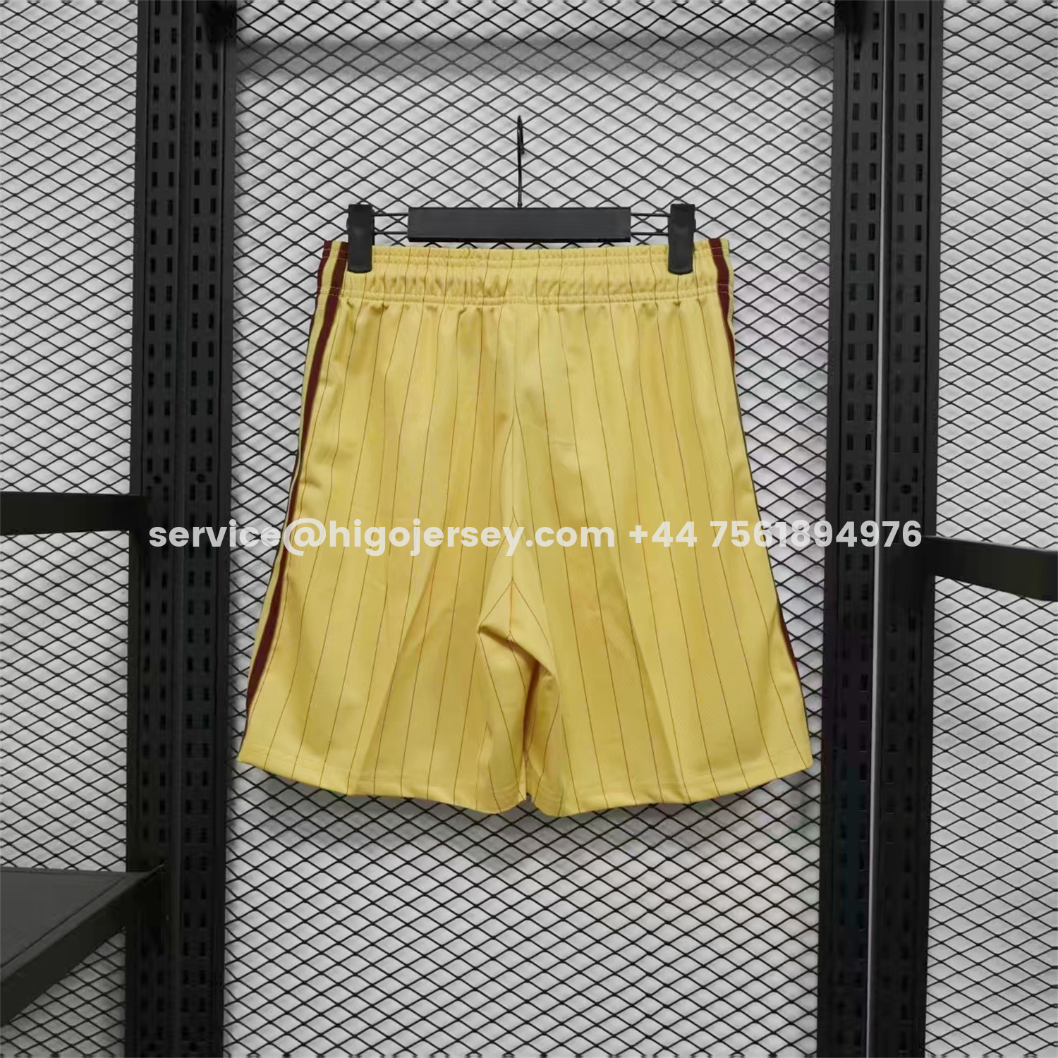 Higojerseys-Arsenal 25-26 Trefoil Yellow Travel Shorts - Player Version