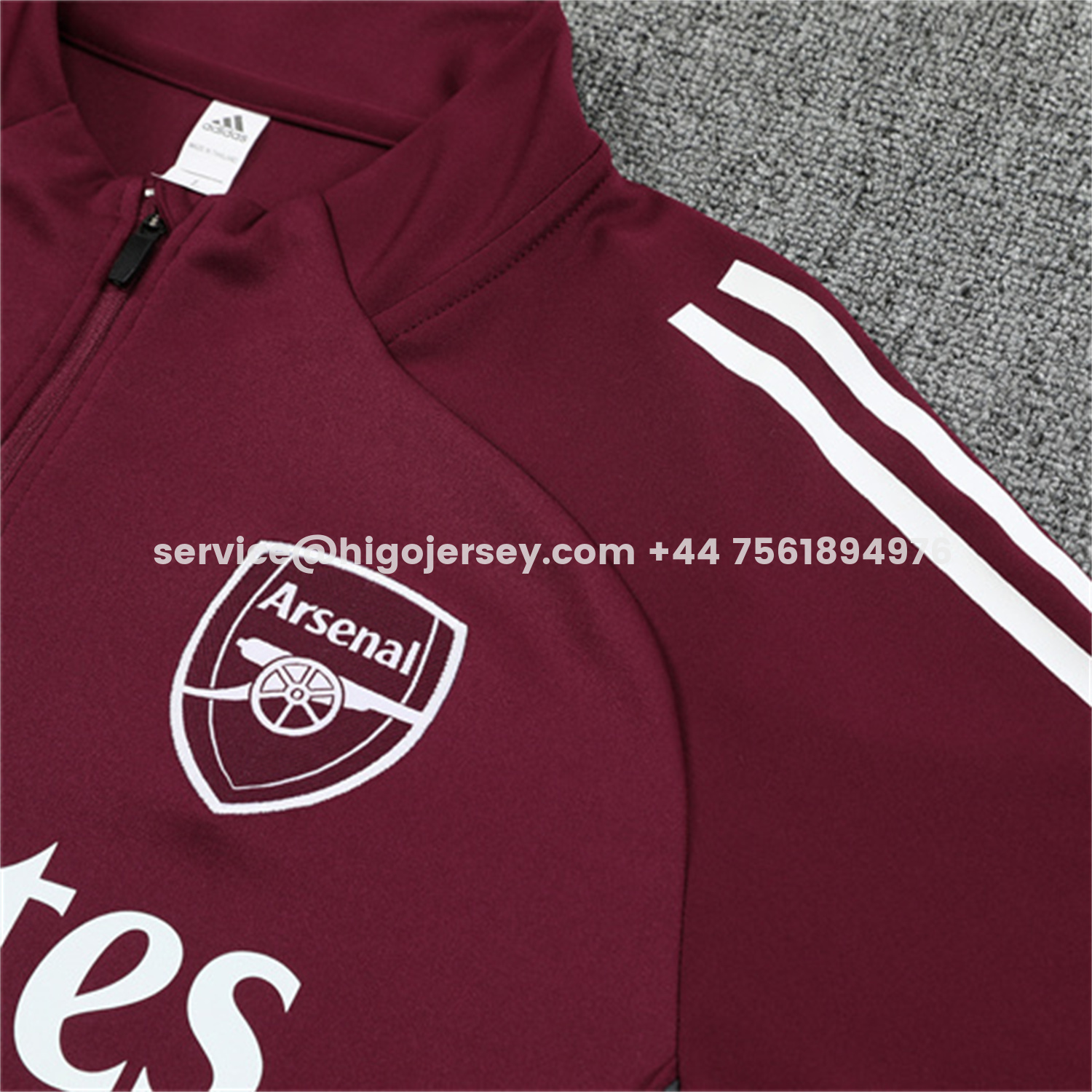 Higojerseys-Arsenal 25-26 Long Sleeve Training Set - Wine Red Top & Grey Pants