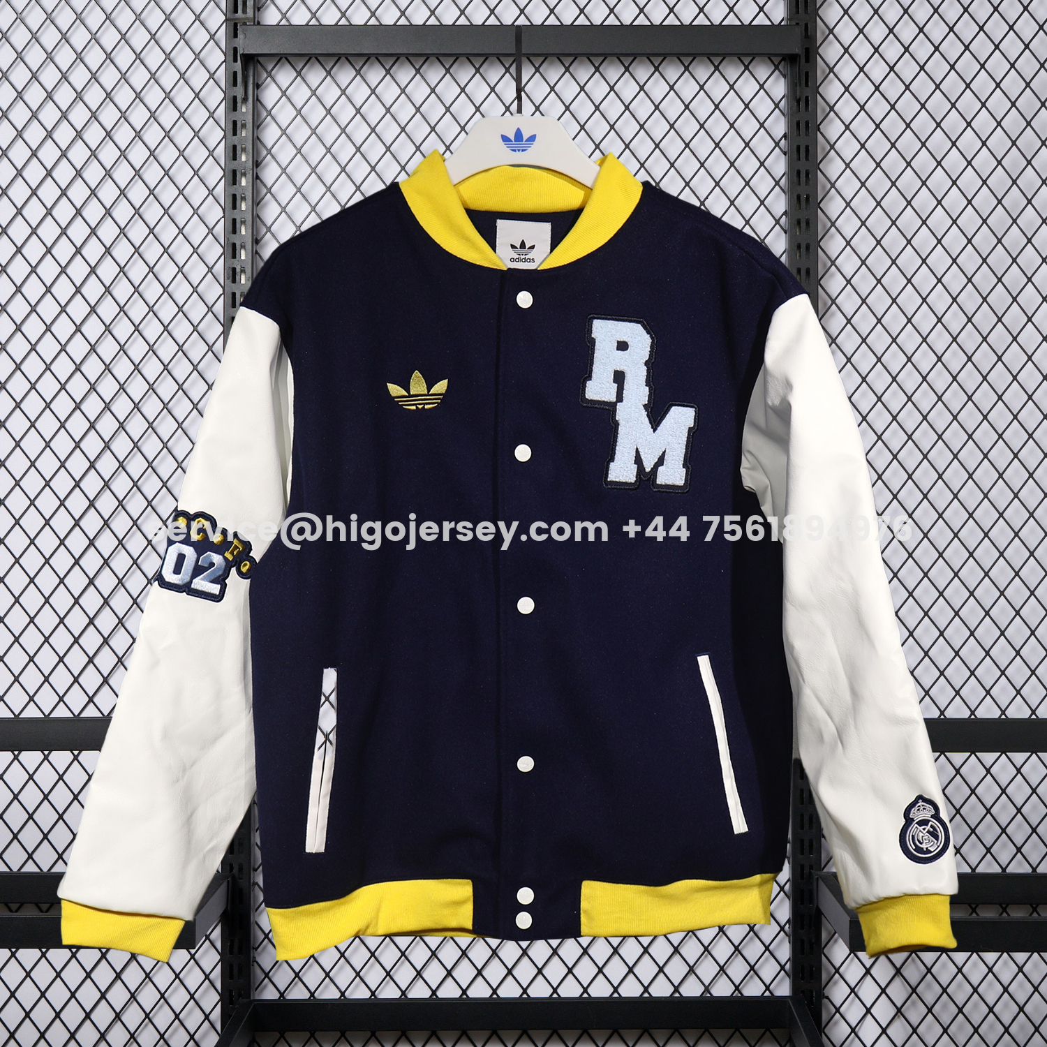 Higojerseys-Real Madrid 25-26 Warm Windbreaker Jacket - Dark Blue And White