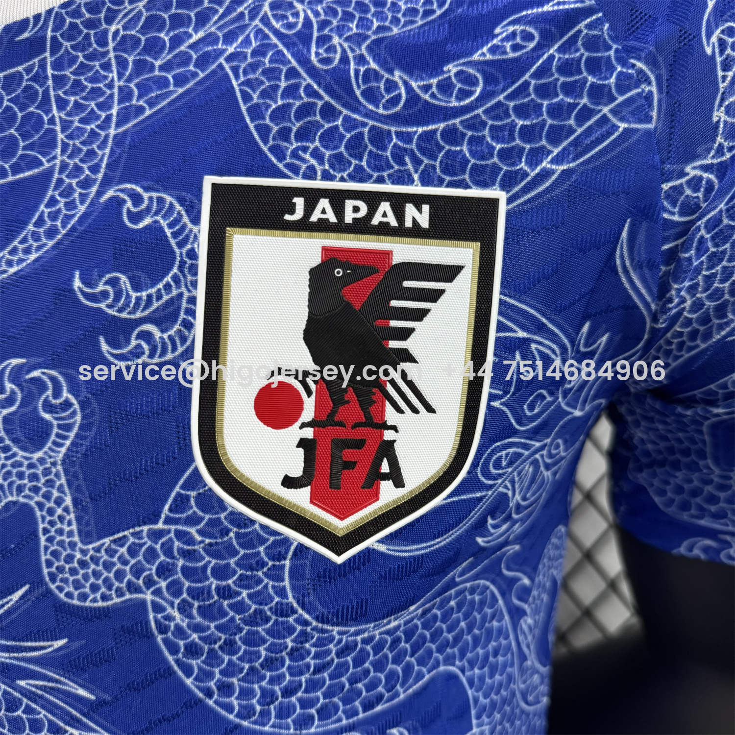 Higojerseys-Japan 25-26 White Dragon Pattern Blue Special Jersey - Player Version