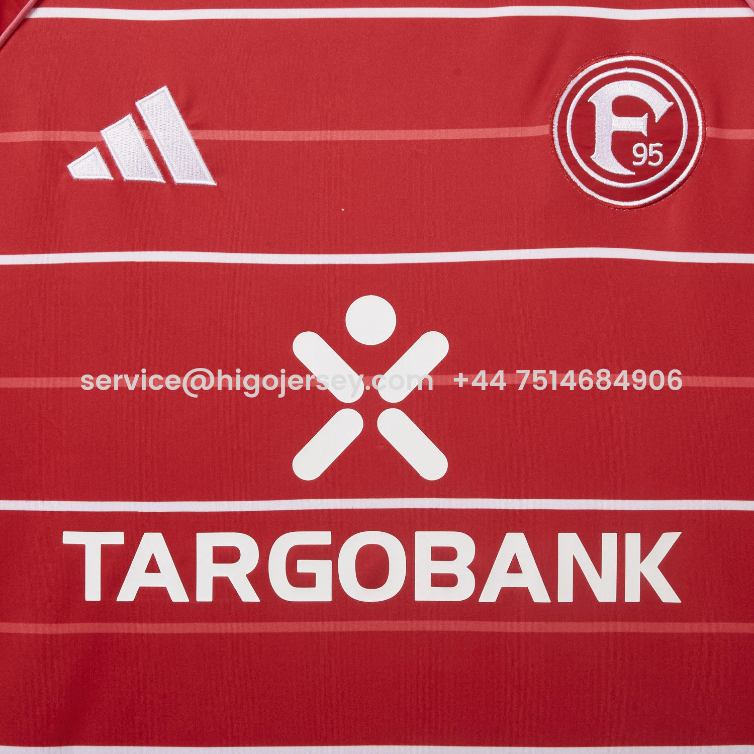 Higojerseys-Fortuna Düsseldorf 25-26 Home Jersey - Fans Version
