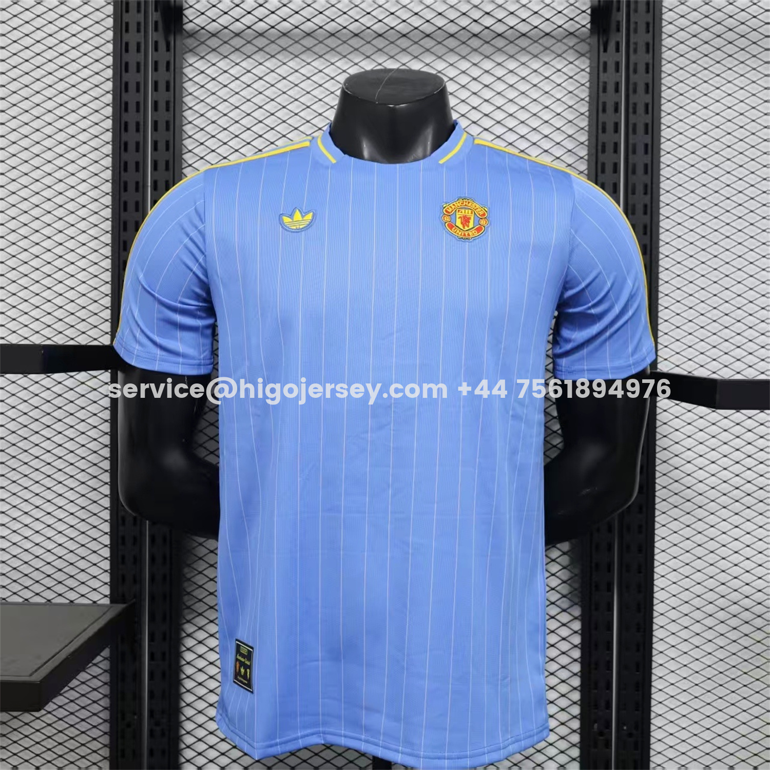 Higojerseys-Manchester United 25-26 Icon Travel Special Edition Blue Jersey - Player Version