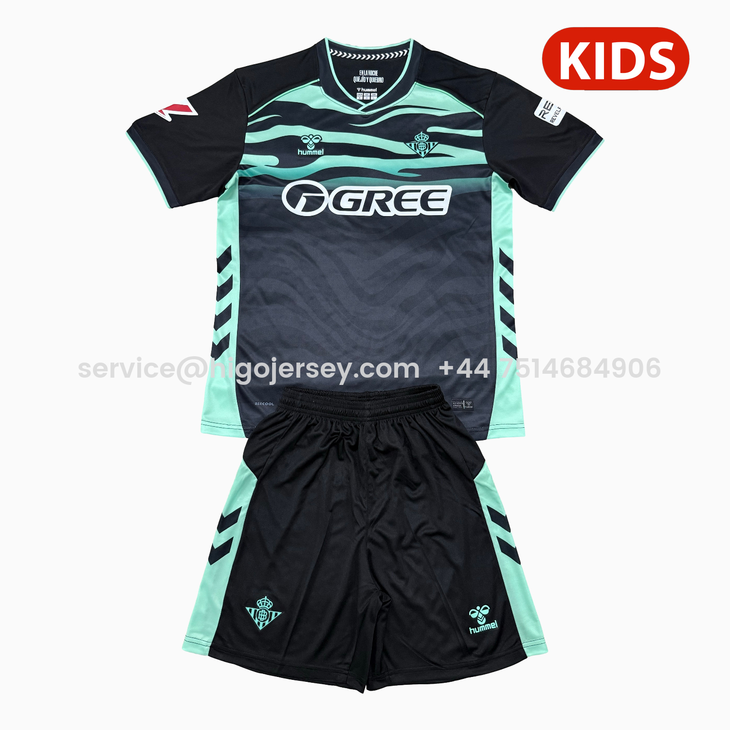 Higojerseys-Real Betis 25-26 Third Kids Kit