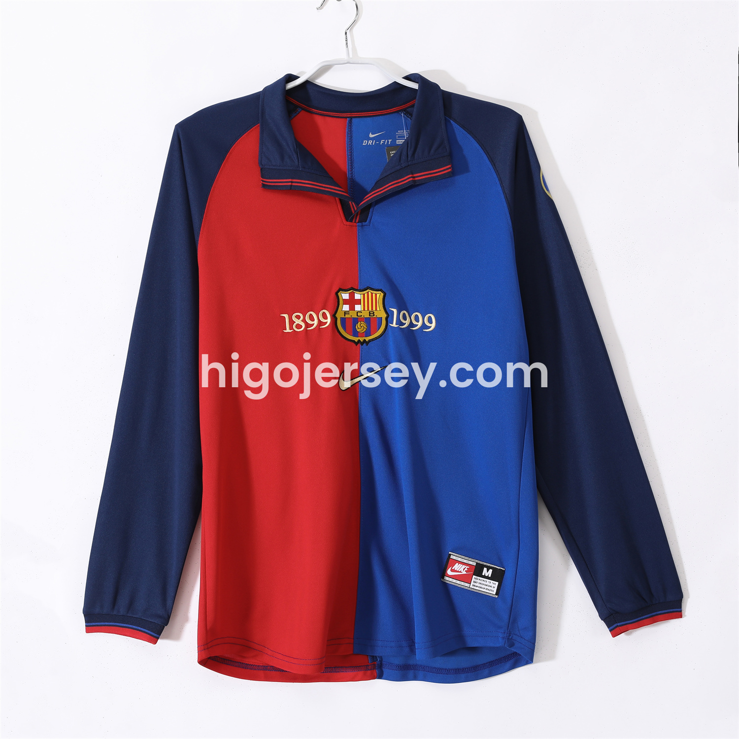 Higojerseys-Retro Barcelona 99-00 Home Long Sleeves Jersey