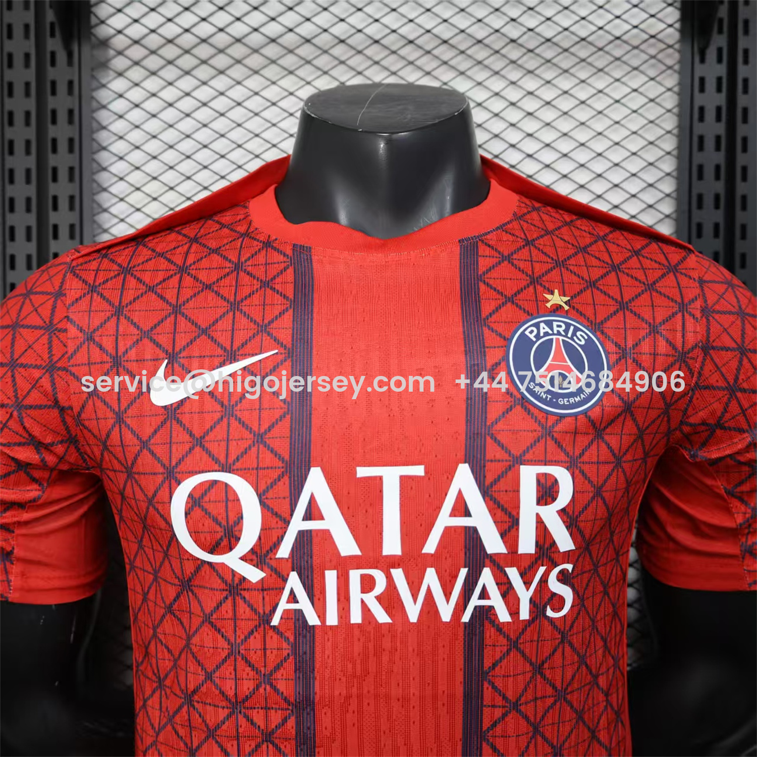 Higojerseys-Paris Saint-Germain PSG 25-26 One Star Red Special Edition Jersey - Player Version