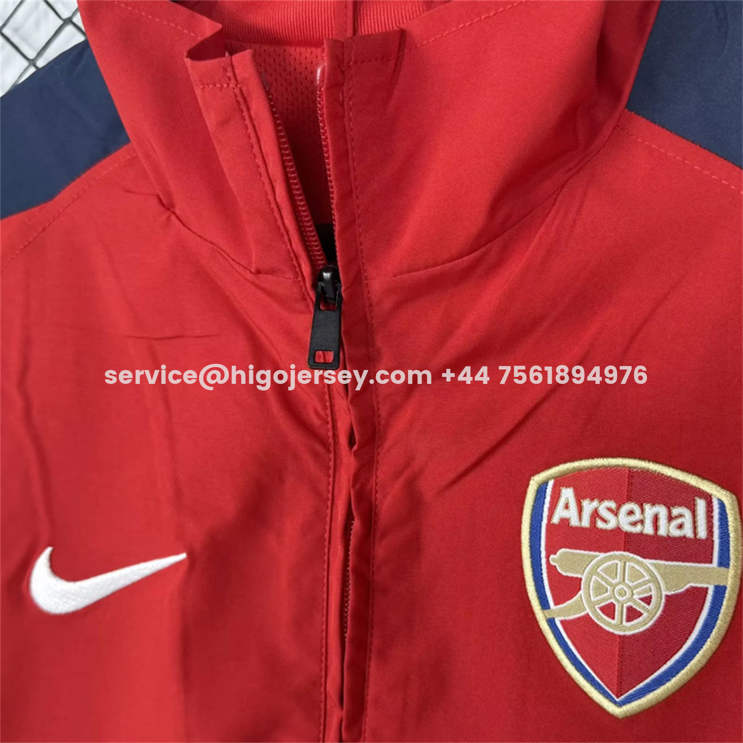 Higojerseys-Retro Arsenal 2004-05 Home Windbreaker Jacket - Red