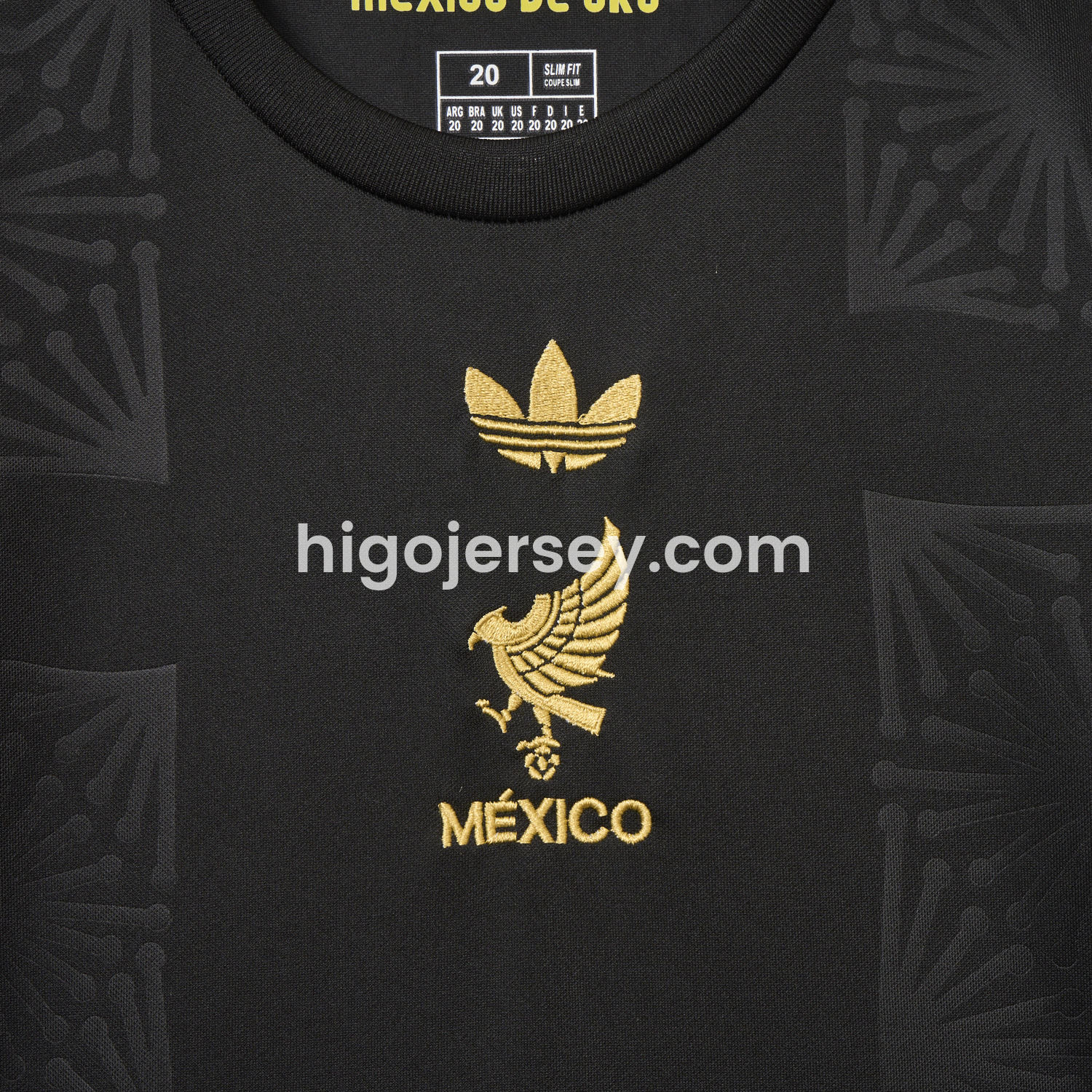 Higojerseys-Mexico 2025 Gold Cup Black Kids Kit