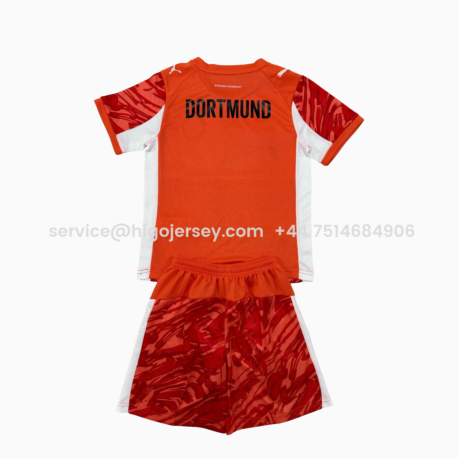 Higojerseys-Dortmund 25-26 Orange Goalkeeper Kids Kit