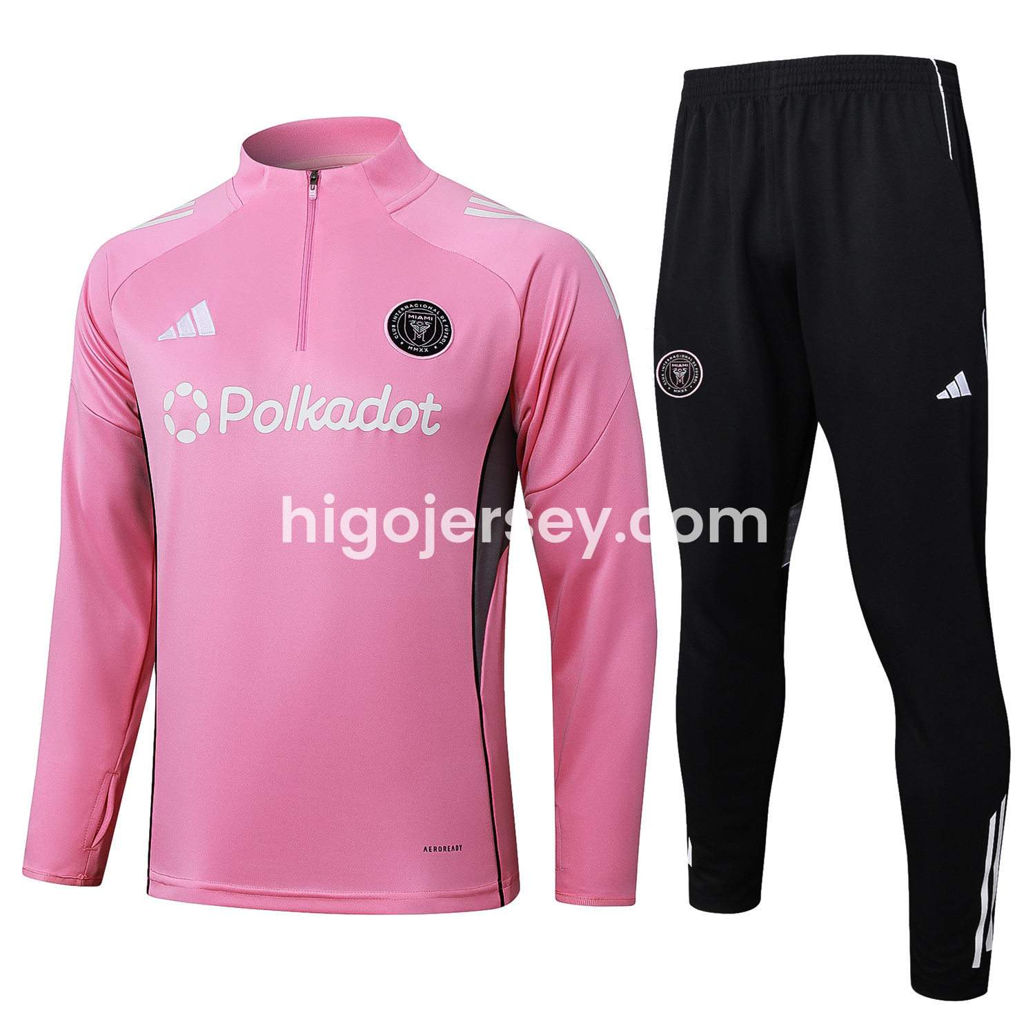 Higojerseys-INT M.A.M 25-26 Long Sleeves Training Set - Pink Top & Black Pants