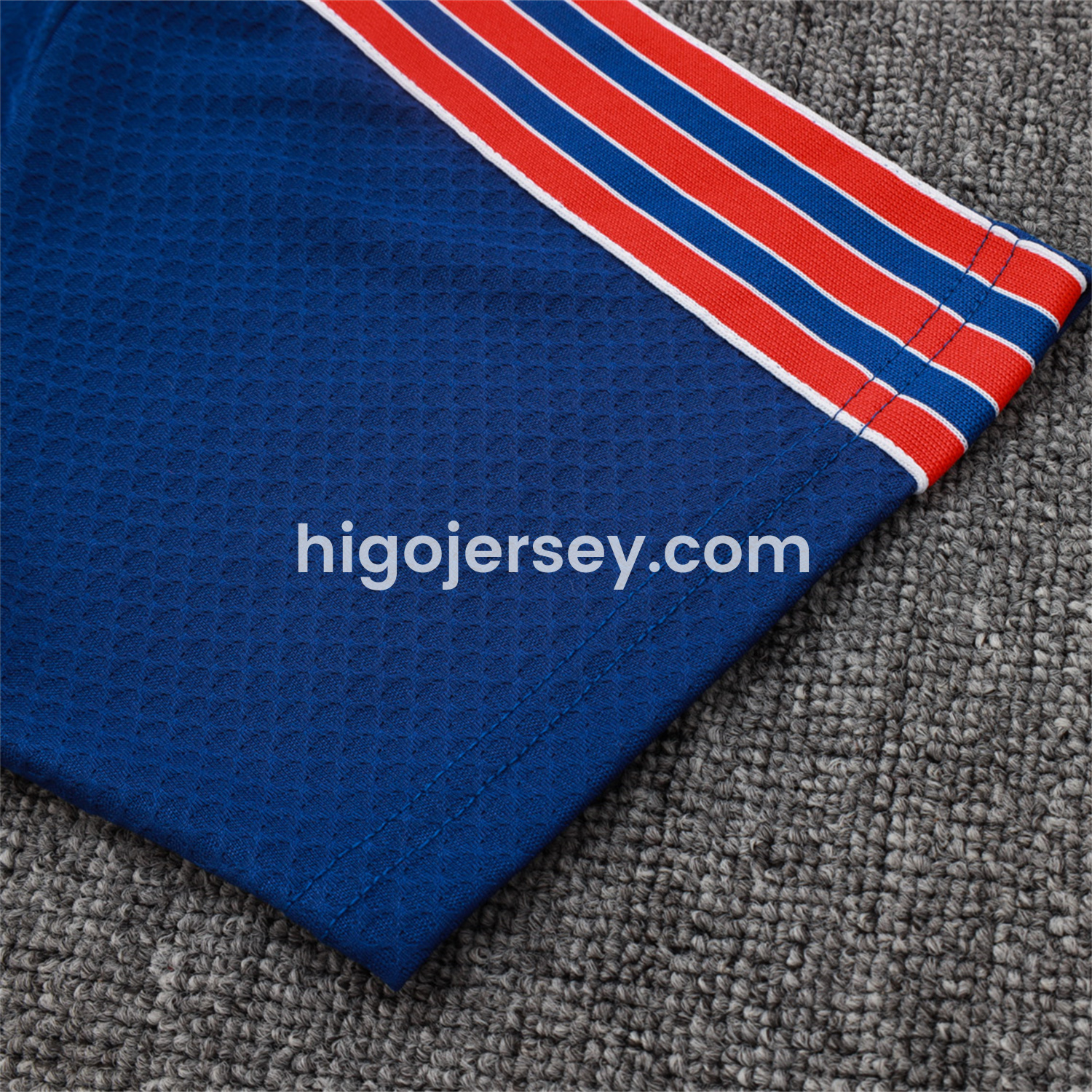 Higojerseys-Arsenal 25-26 Throwback Trefoil Short-Sleeve Training Set - Royal Blue Top and Shorts