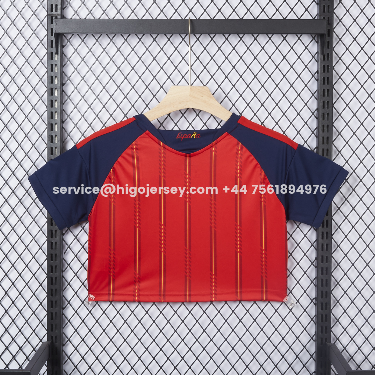 Higojerseys-Women's Spain 2026 Home Cropped Jersey