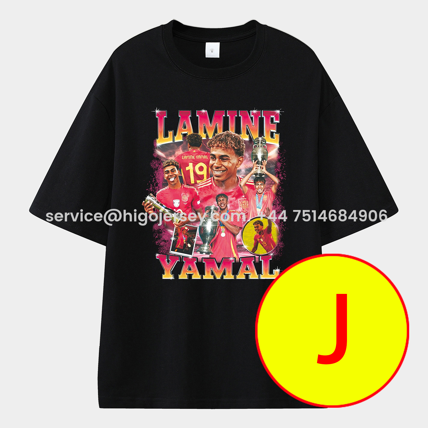 Higojerseys-LAMINE YAMAL - Barcelona No. 10 Legend Continues 2025 Unisex Pure Cotton T-shirt