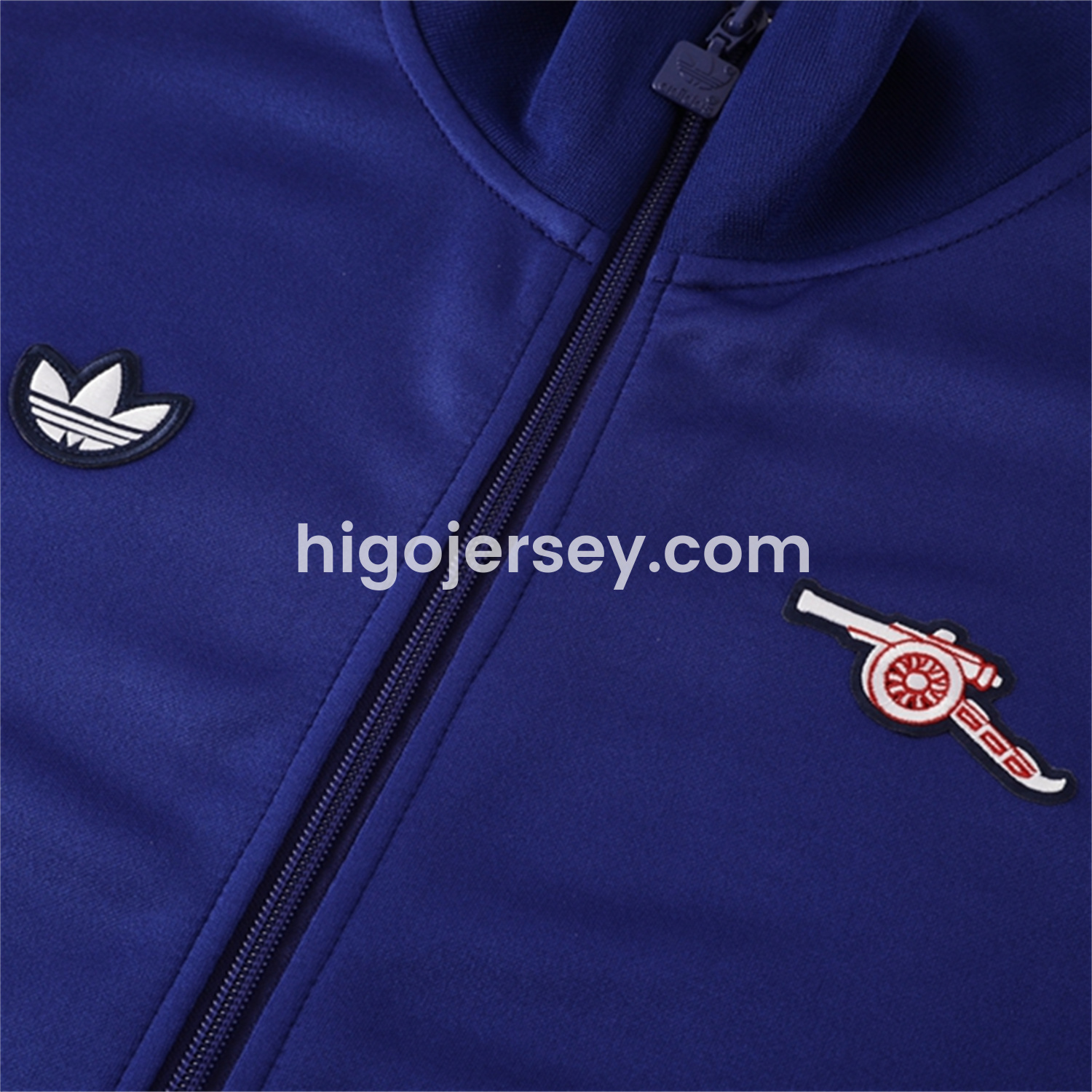 Higojerseys-Arsenal 25-26 Throwback Trefoil Jacket Training Tracksuit - Royal Blue Jackets & Pants