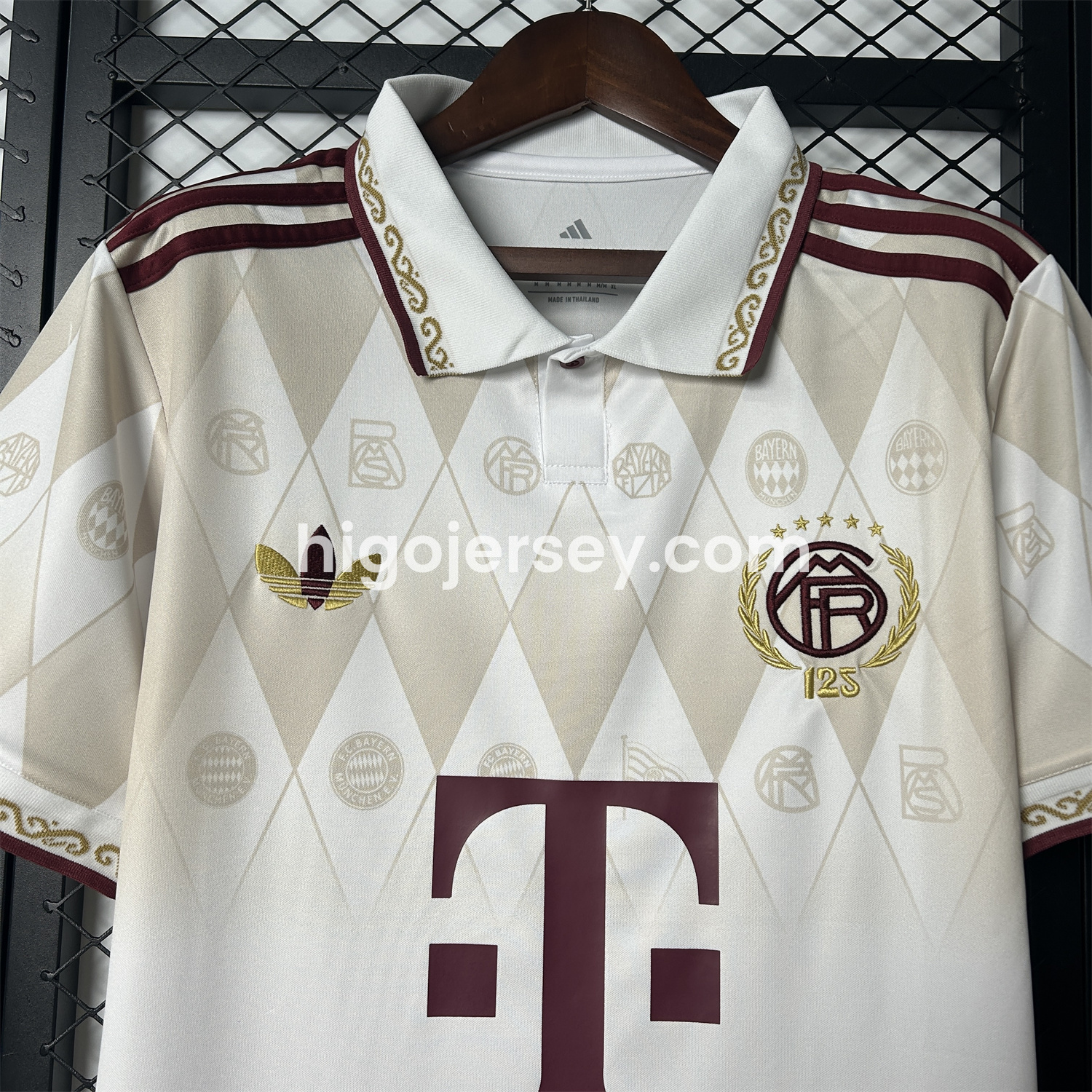 Higojerseys-Bayern Munich 2025 125th Anniversary Diamond Pattern Special Edition Jersey - Fans Version