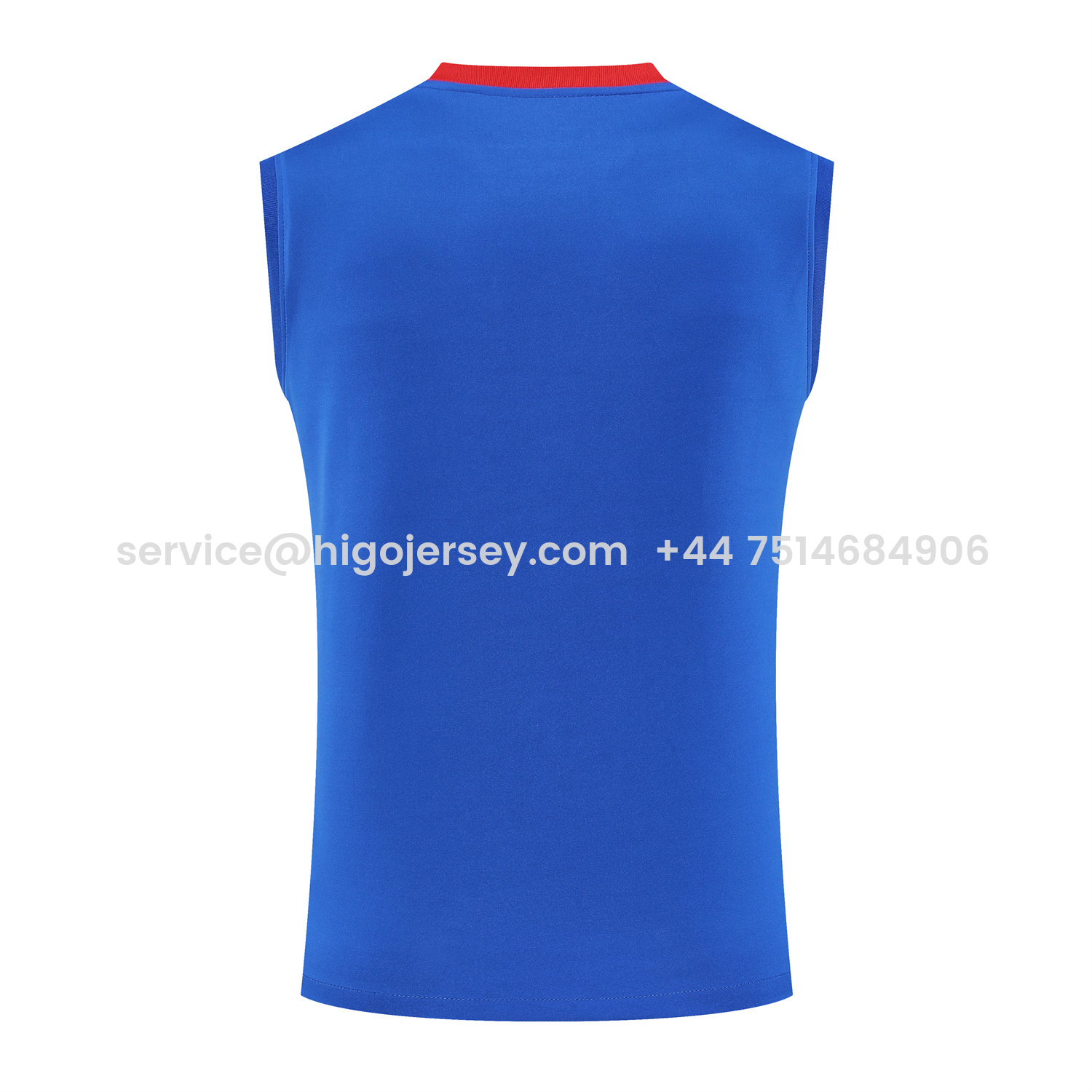 Higojerseys-Paris Saint-Germain PSG 25-26 Vest Training Set - Red And Blue Lines Vest & Blue Shorts