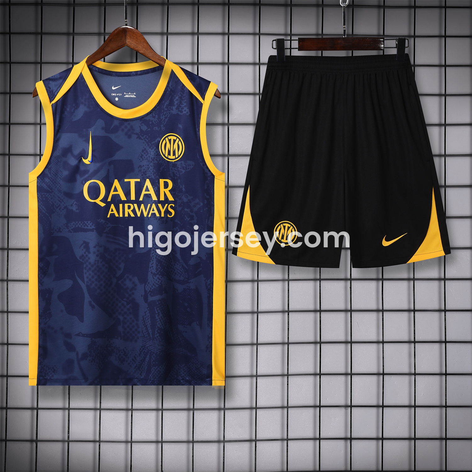 Higojerseys-Inter Milan 25-26 Vest Training Set - Deep Blue Camouflage