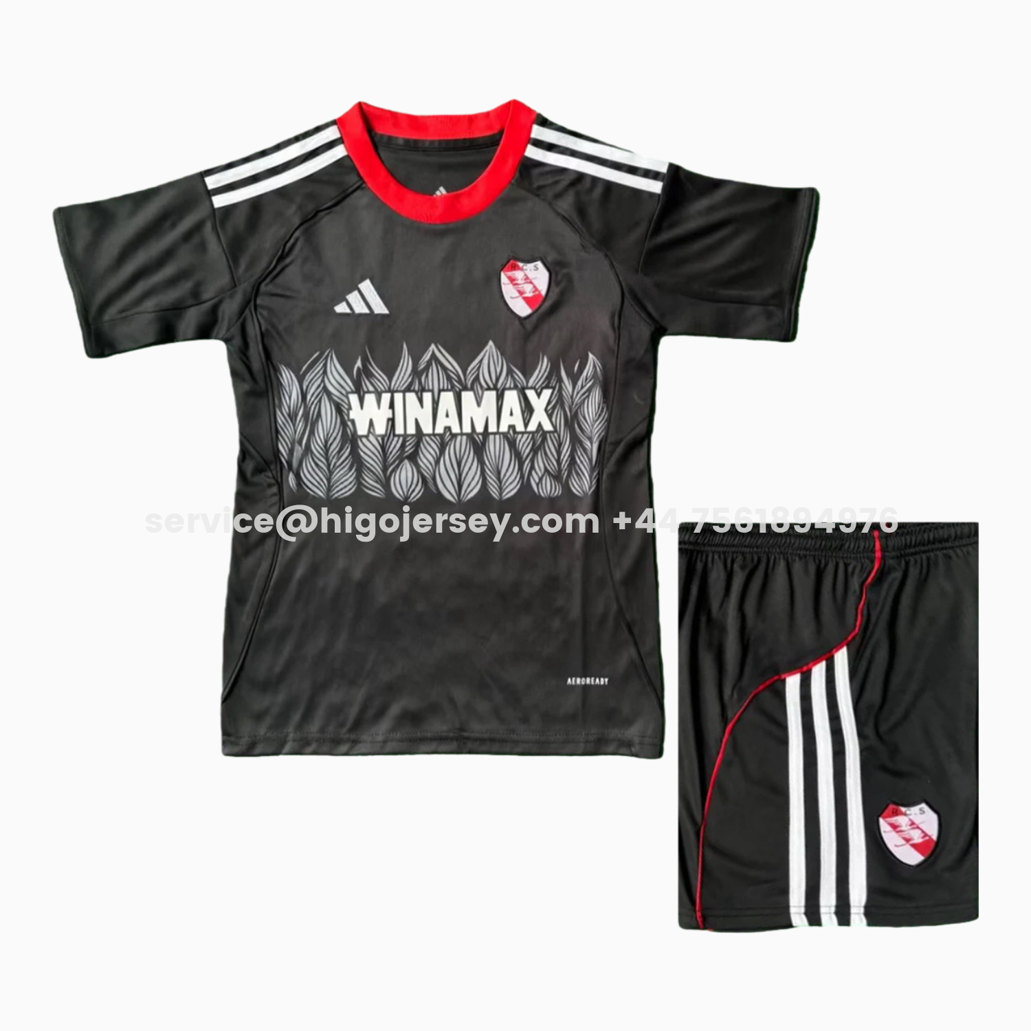 Higojerseys-Strasbourg 25-26 Third Black Kids Kit