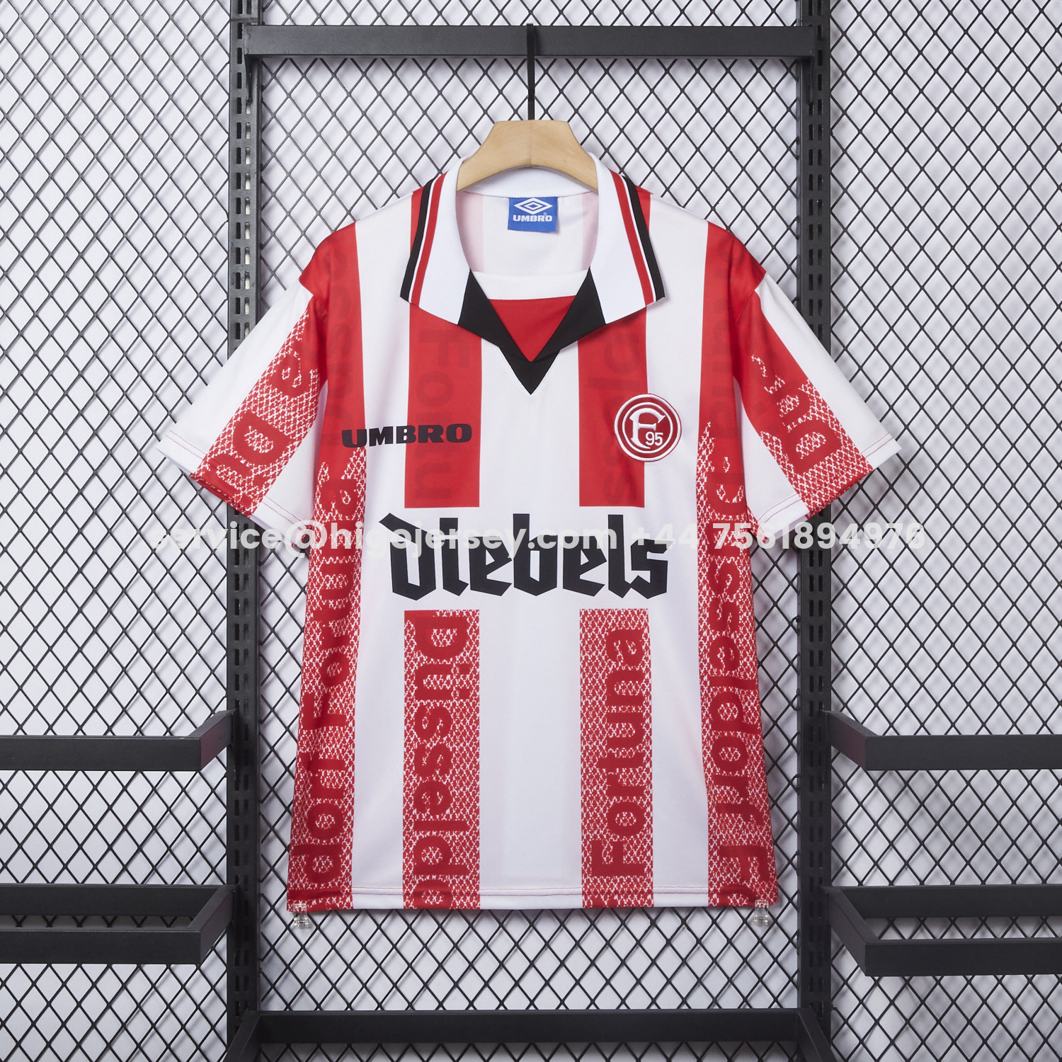 Higojerseys-Retro Fortuna Düsseldorf 1996-98 Home Jersey