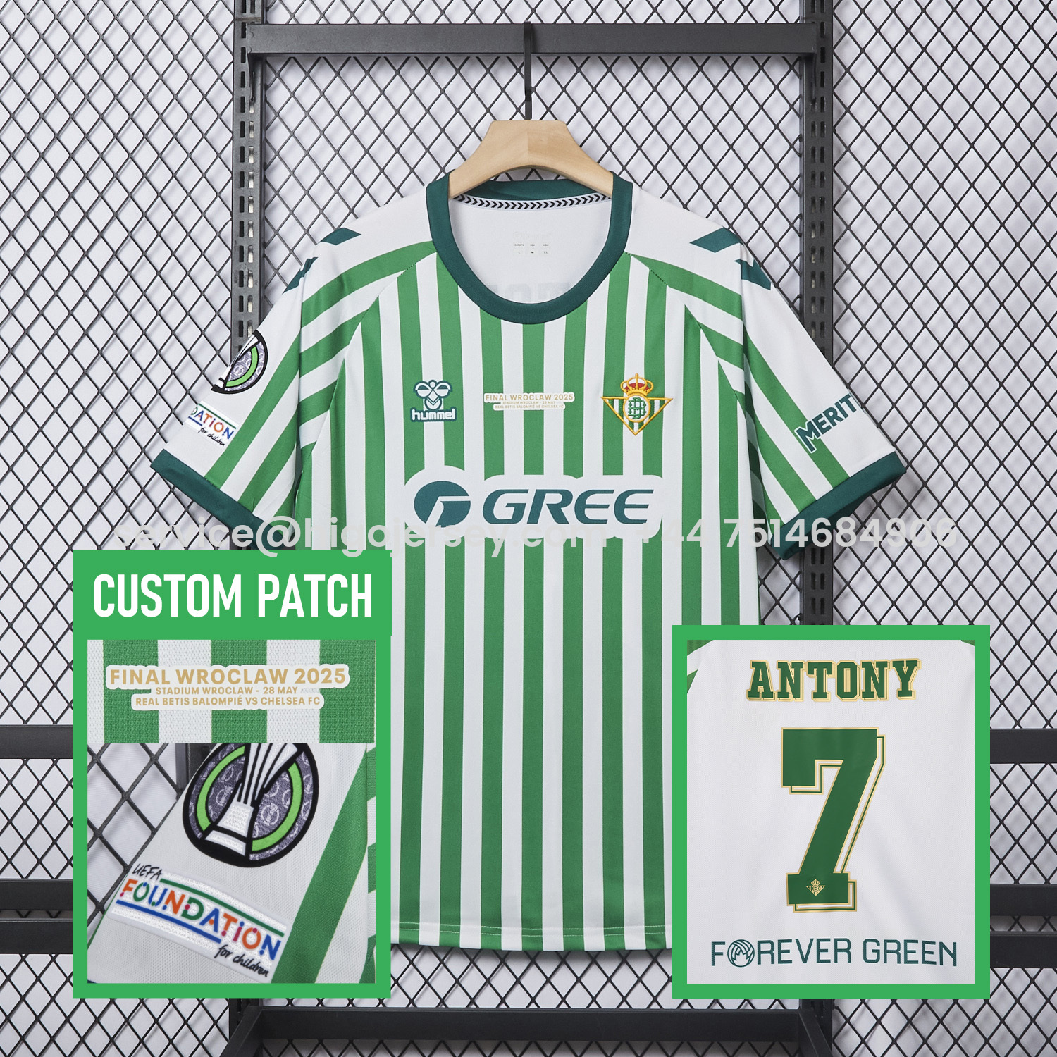 Higojerseys-Real Betis 2025 Conference League Final Special Jersey - Fans Version