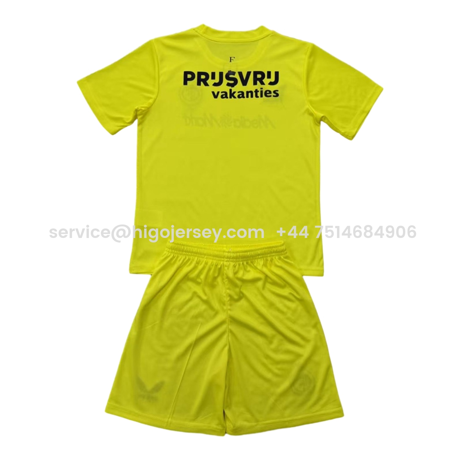 Higojerseys-Feyenoord 25-26 Yellow Goalkeeper Men's Adult Jersey Set - Fans Version