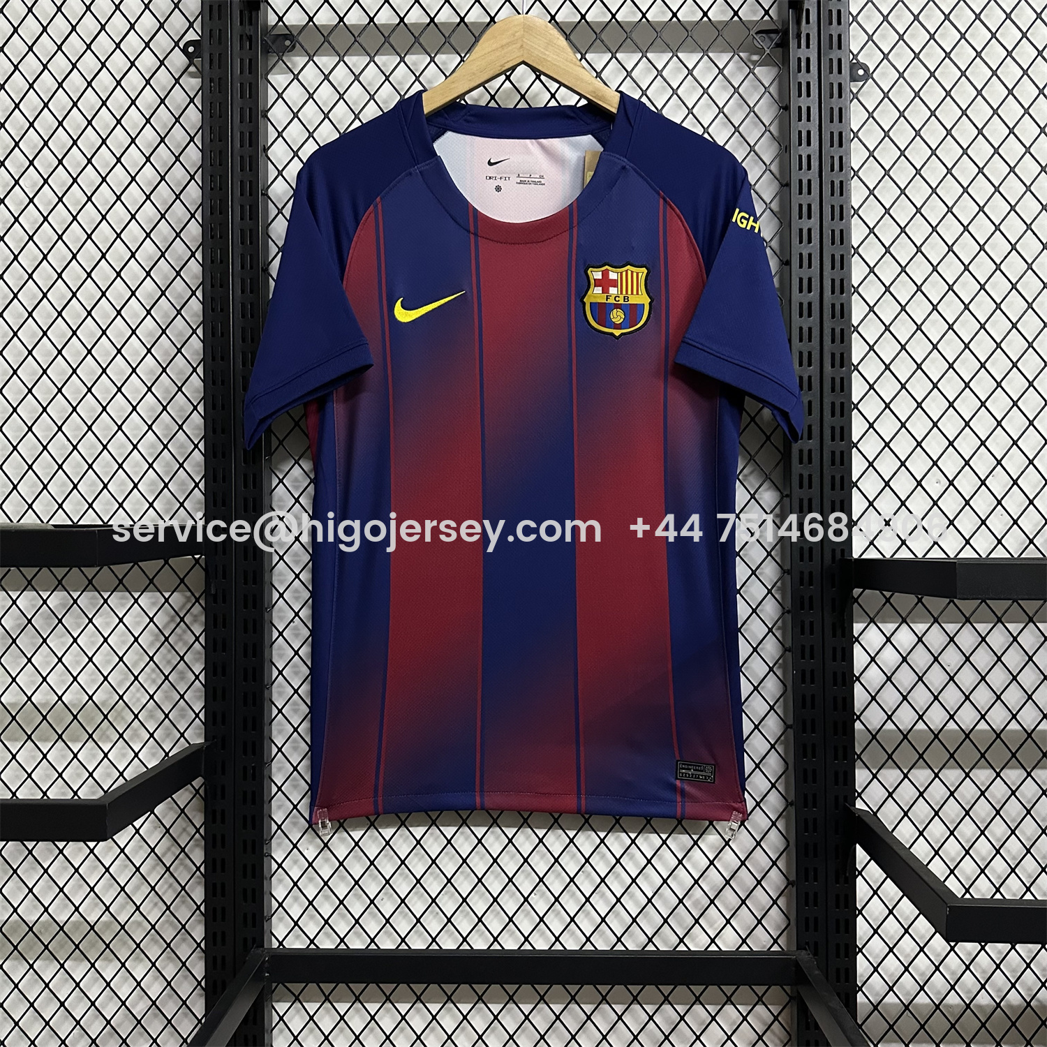 Higojerseys-Barcelona 25-26 Home Unsponsored Jersey - Fans Version