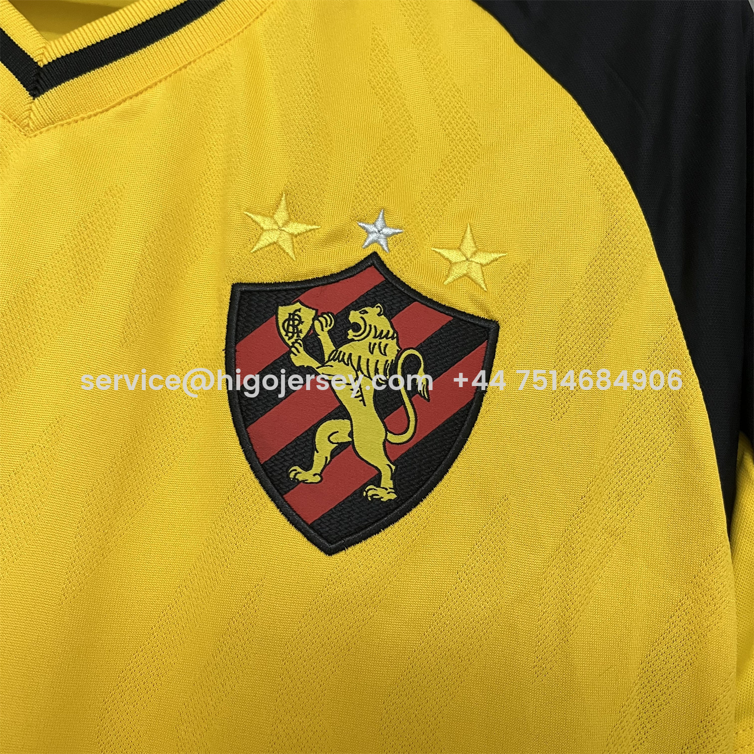Higojerseys-Sport Recife 25-26 Away Yellow Jersey - Fans Version