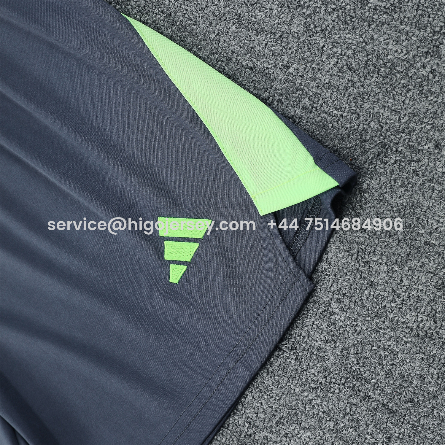 Higojerseys-Real Madrid 25-26 Short-Sleeve Training Set - Deep Gray Top & Gray Shorts