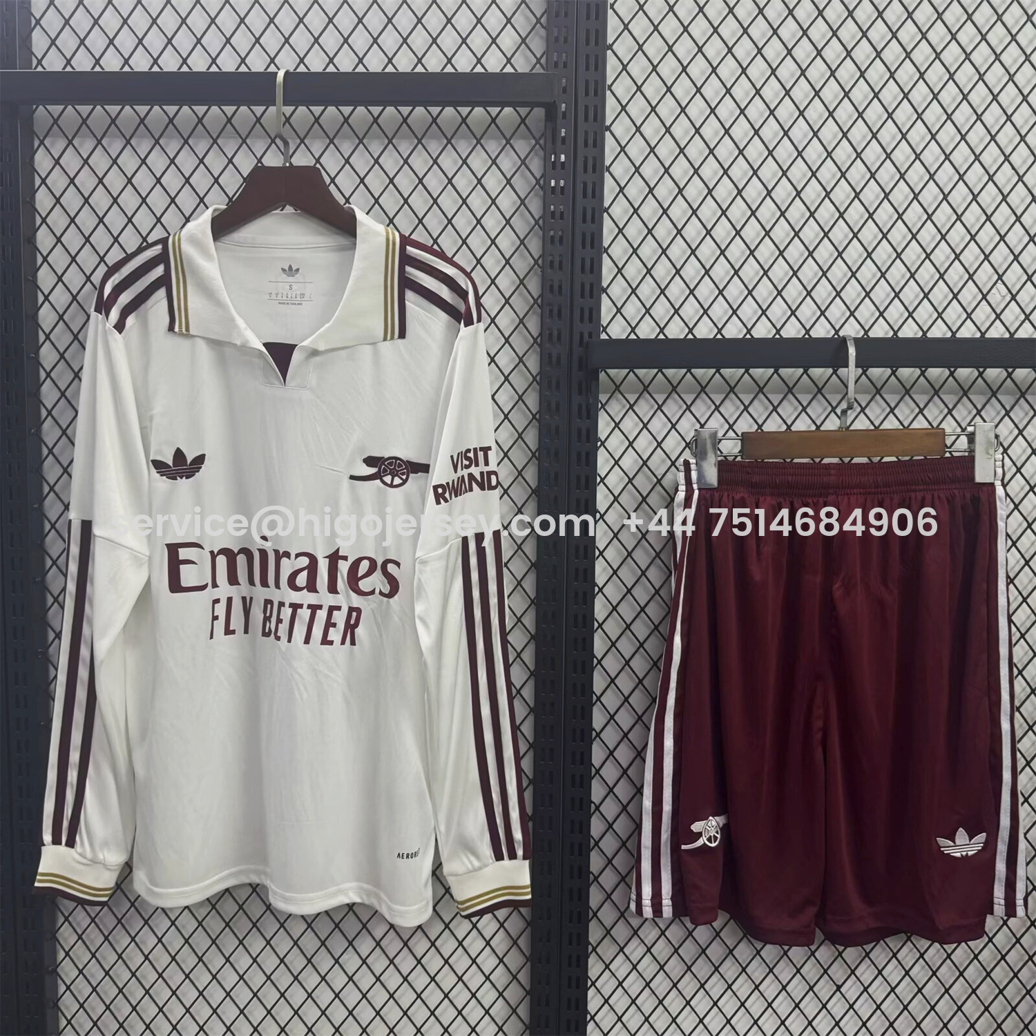 Higojerseys-Arsenal 25-26 Third White Long Sleeves Kids Kit