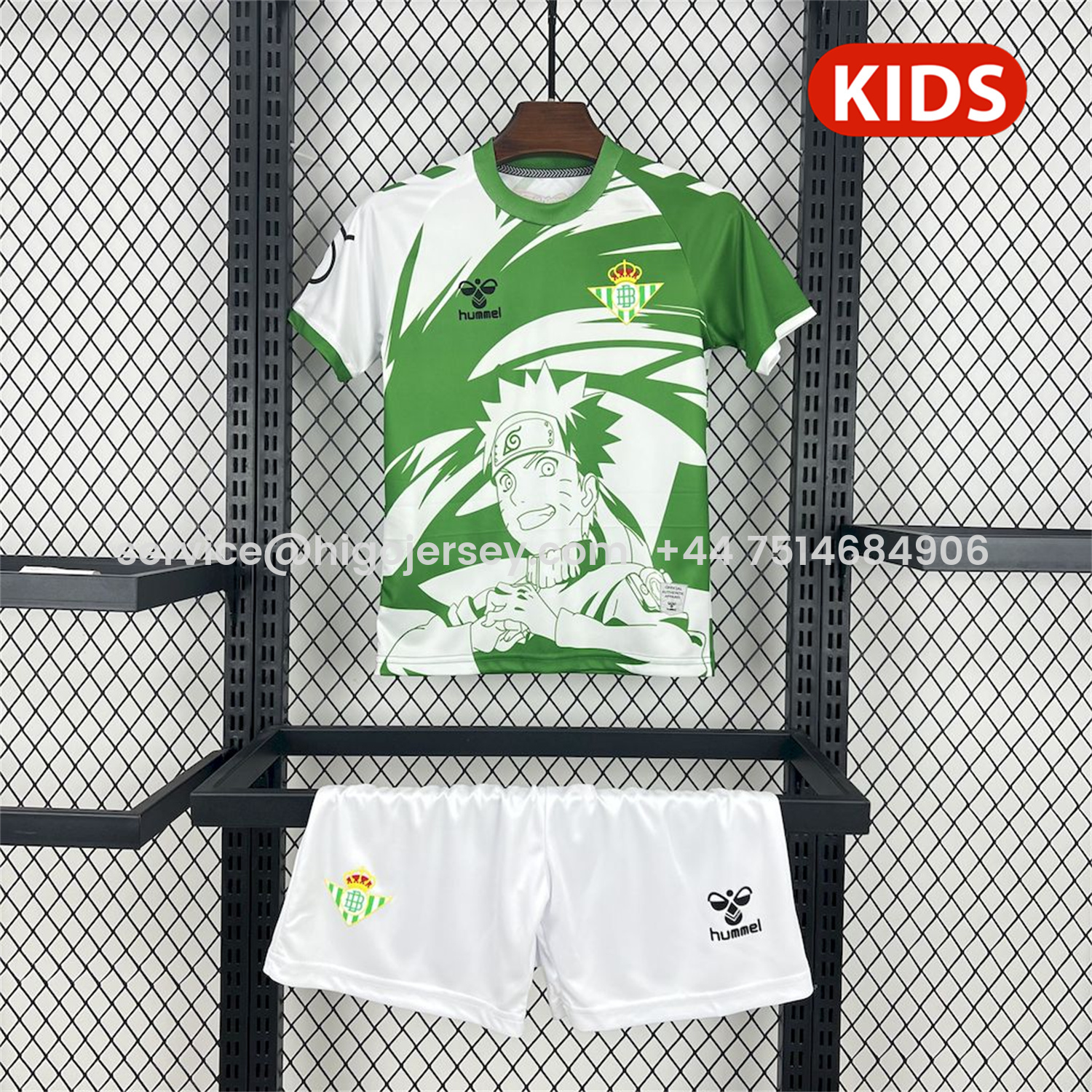 Higojerseys-Real Betis 25-26 NARUTO Special Edition Kids Kit
