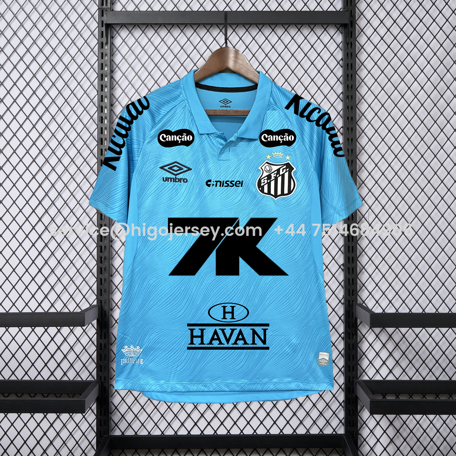 Higojerseys-Santos 25-26 Third Blue Jersey - Fans Version