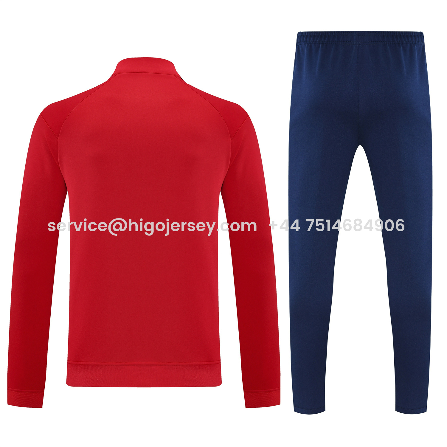 Higojerseys-Liver.pool 25-26 Jacket Training Tracksuit - Red Jackets & Deep Blue Pants
